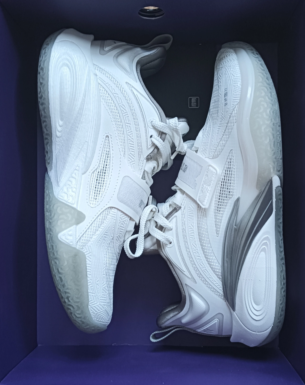 custom review-ANTA KAI 1 Амортизация Износостойкие Низкие Баскетбольные Кроссовки Унисекс Белый Серебряный