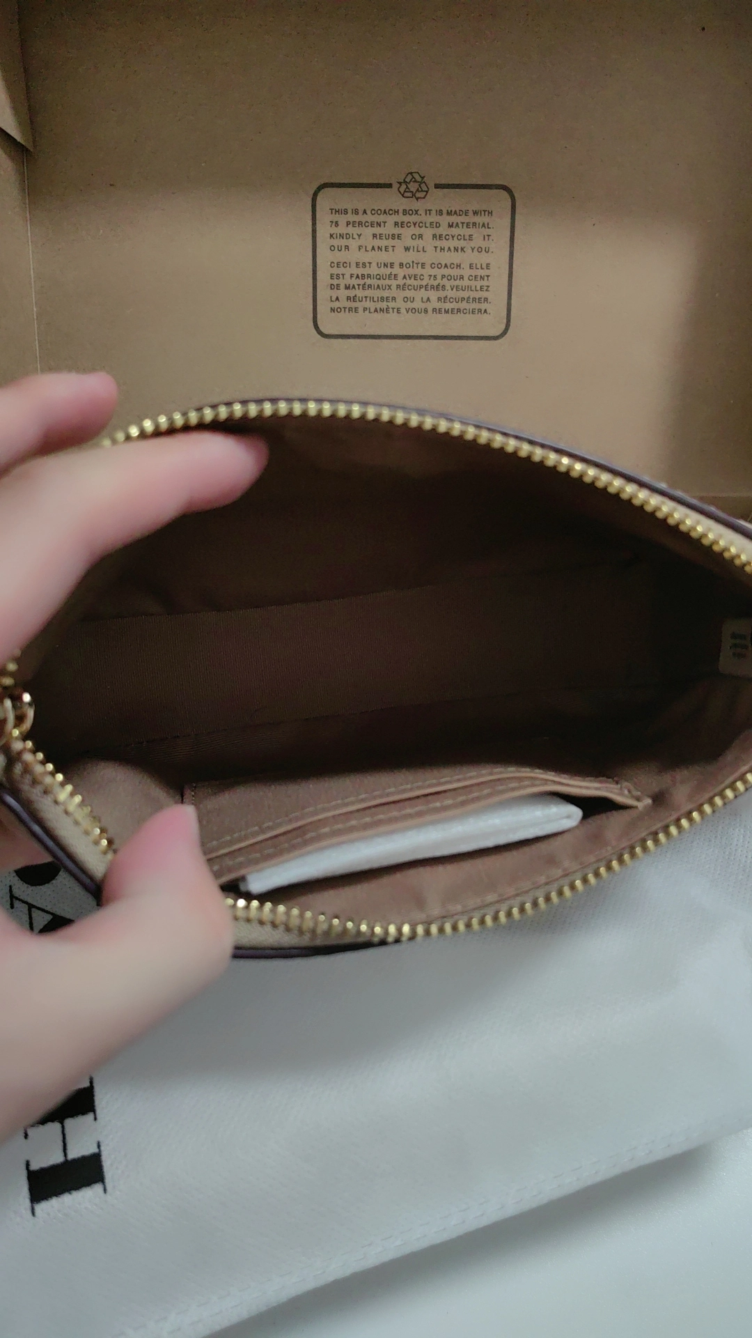 custom review-COACH Nolita Покрытый холст Одно плечо Сумка Маленькая Женская Песочный Мел Белый