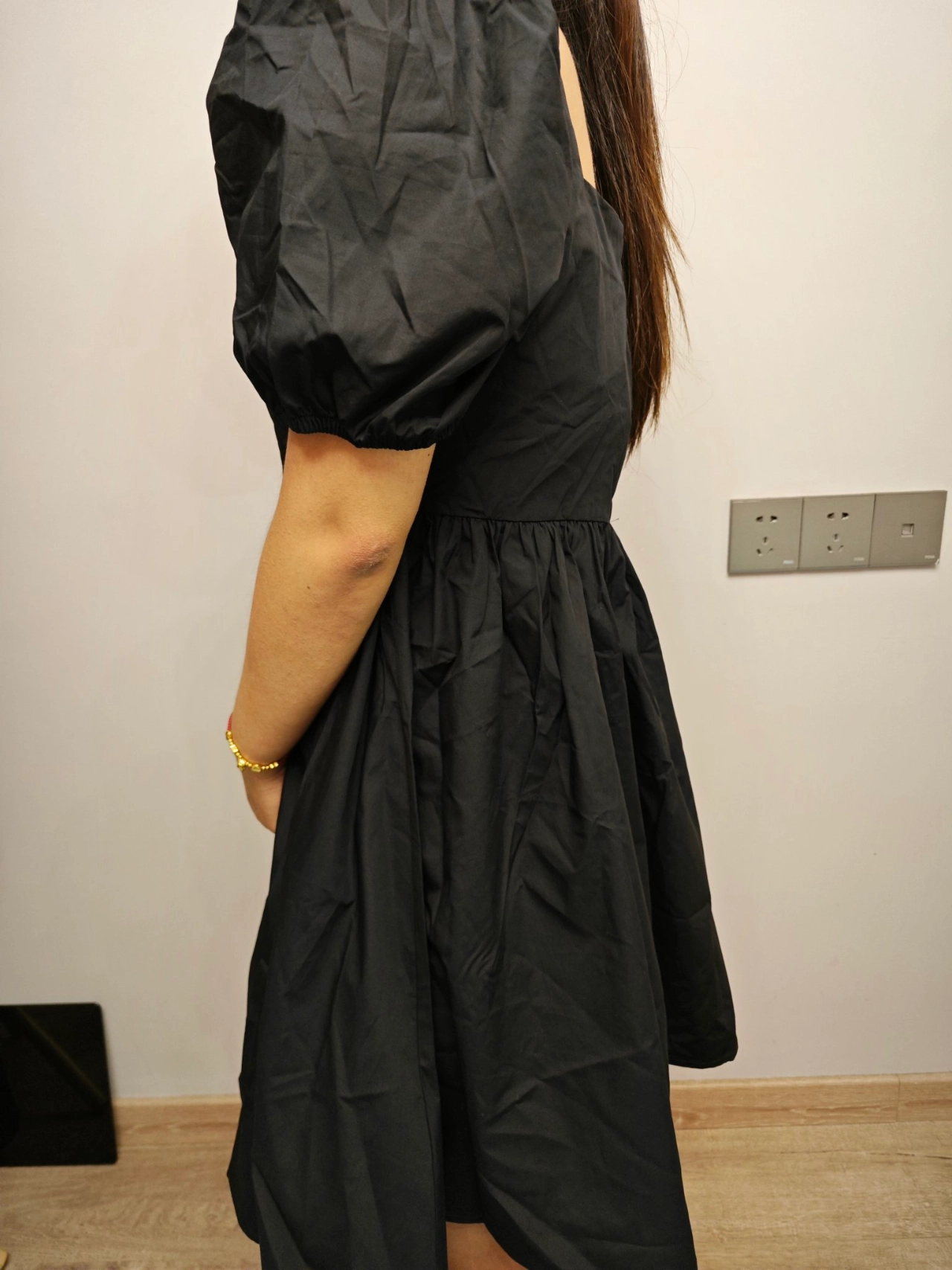 custom review-Adidas Originals Короткое платье с короткими рукавами женское черное