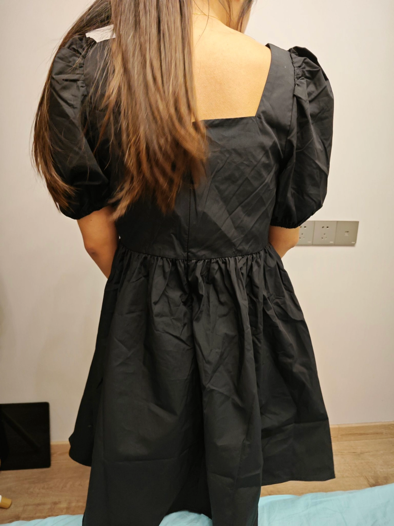 custom review-Adidas Originals Короткое платье с короткими рукавами женское черное