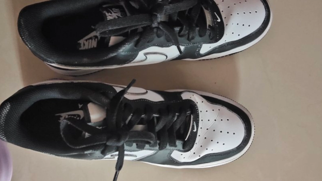 custom review-Nike Air FORCE 1 'Панда' Устойчивые к истиранию Низкие Кроссовки для скейтбординга Унисекс Белый Черный