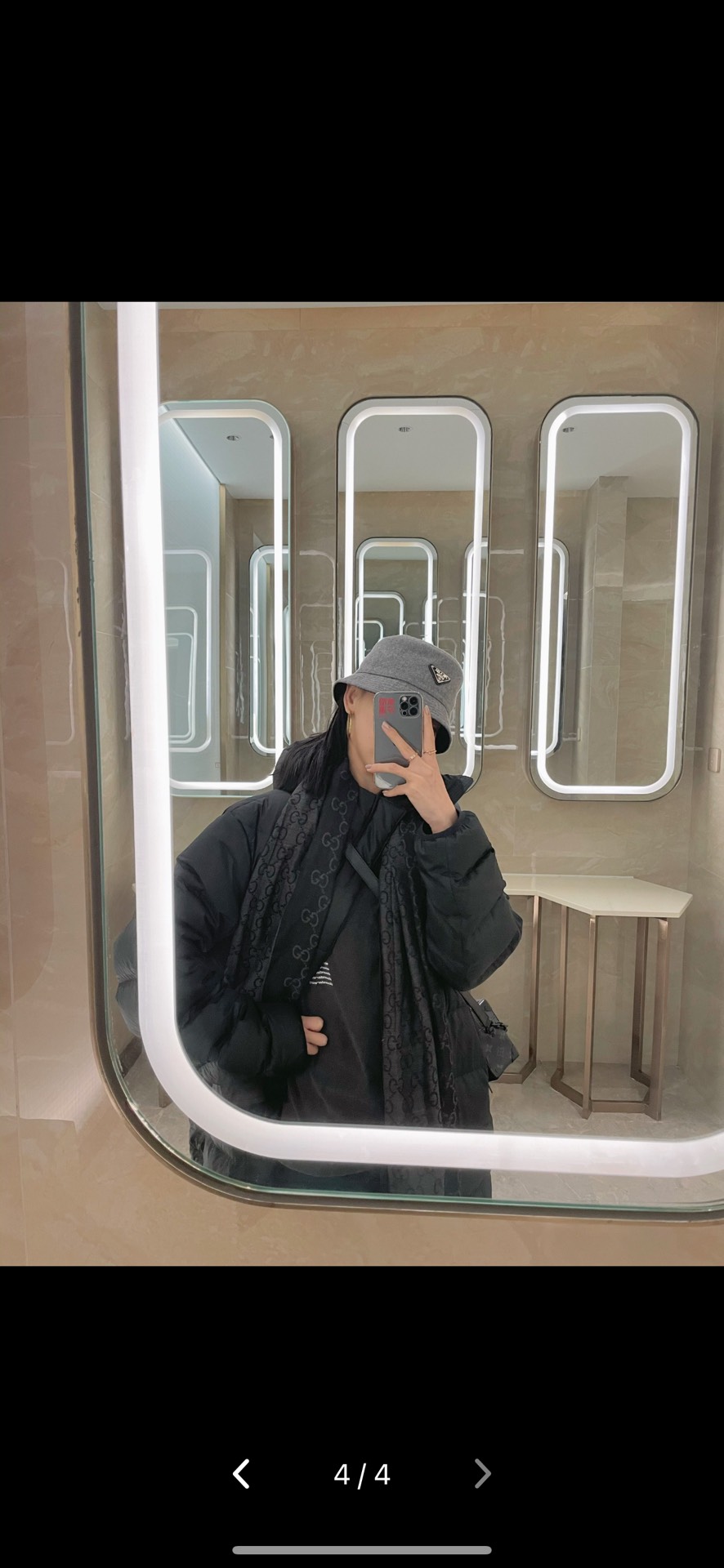 custom review-GUCCI Вязаные шарфы Женские Темно-серый