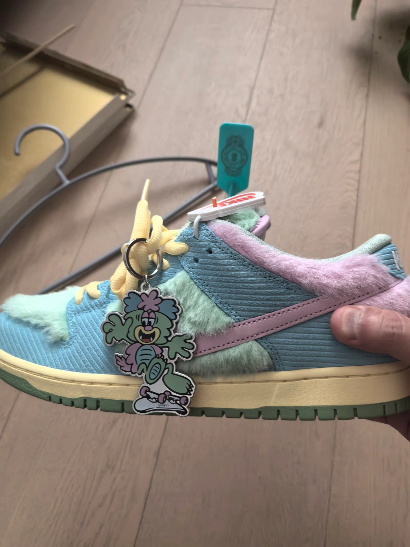 custom review-Verdy co-brand x Nike Dunk SB Low Топ Скейтборд Кроссовки Мужские Синий Зеленый Розовый