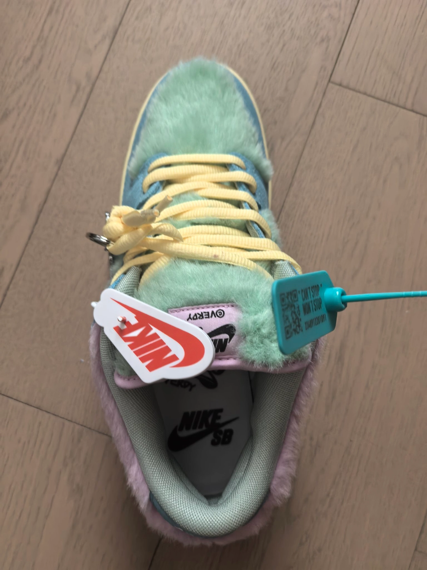 custom review-Verdy co-brand x Nike Dunk SB Low Топ Скейтборд Кроссовки Мужские Синий Зеленый Розовый