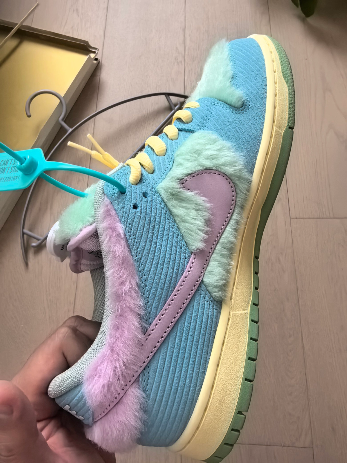 custom review-Verdy co-brand x Nike Dunk SB Low Топ Скейтборд Кроссовки Мужские Синий Зеленый Розовый