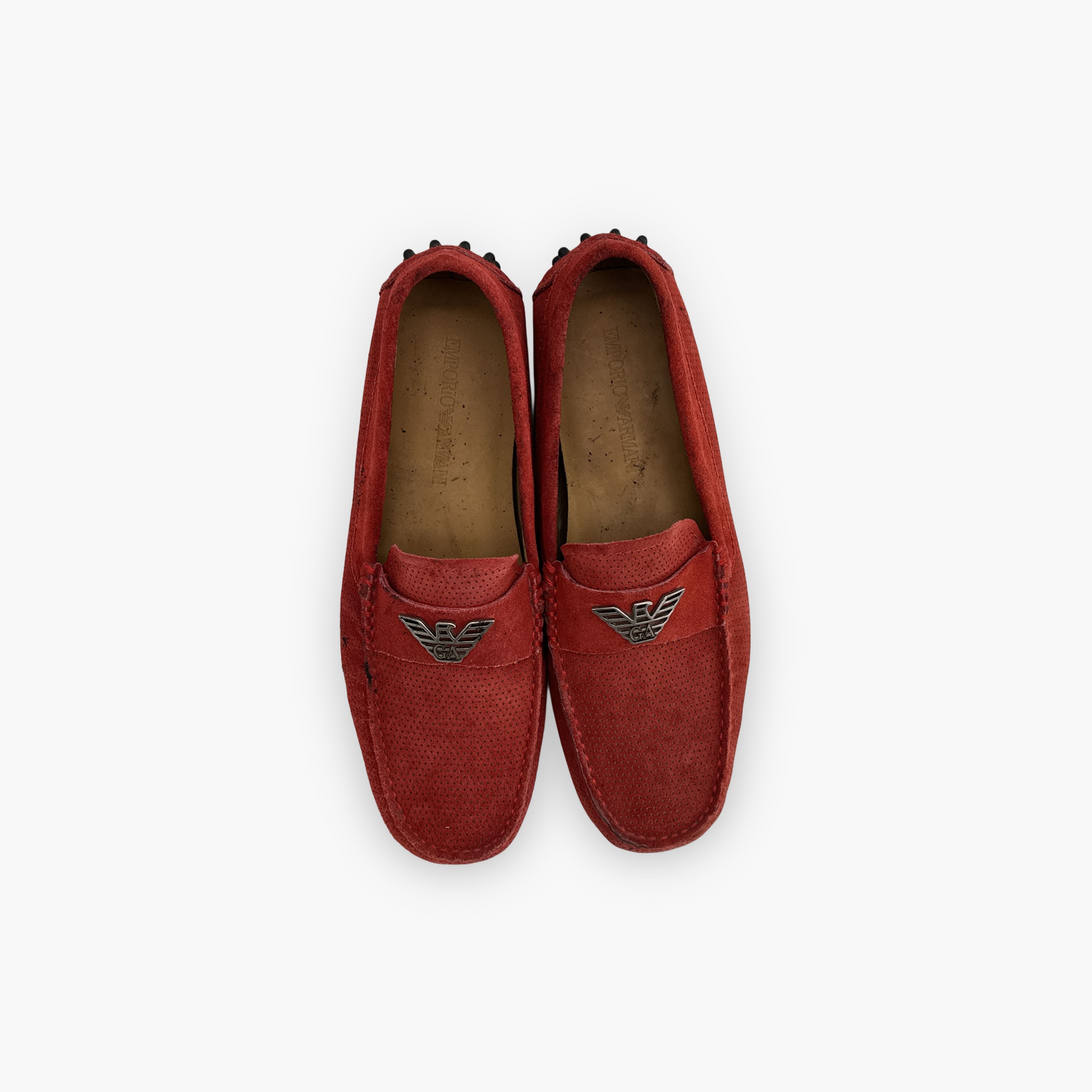 全新未穿,阿玛尼豆豆鞋,红色适合夏天出街