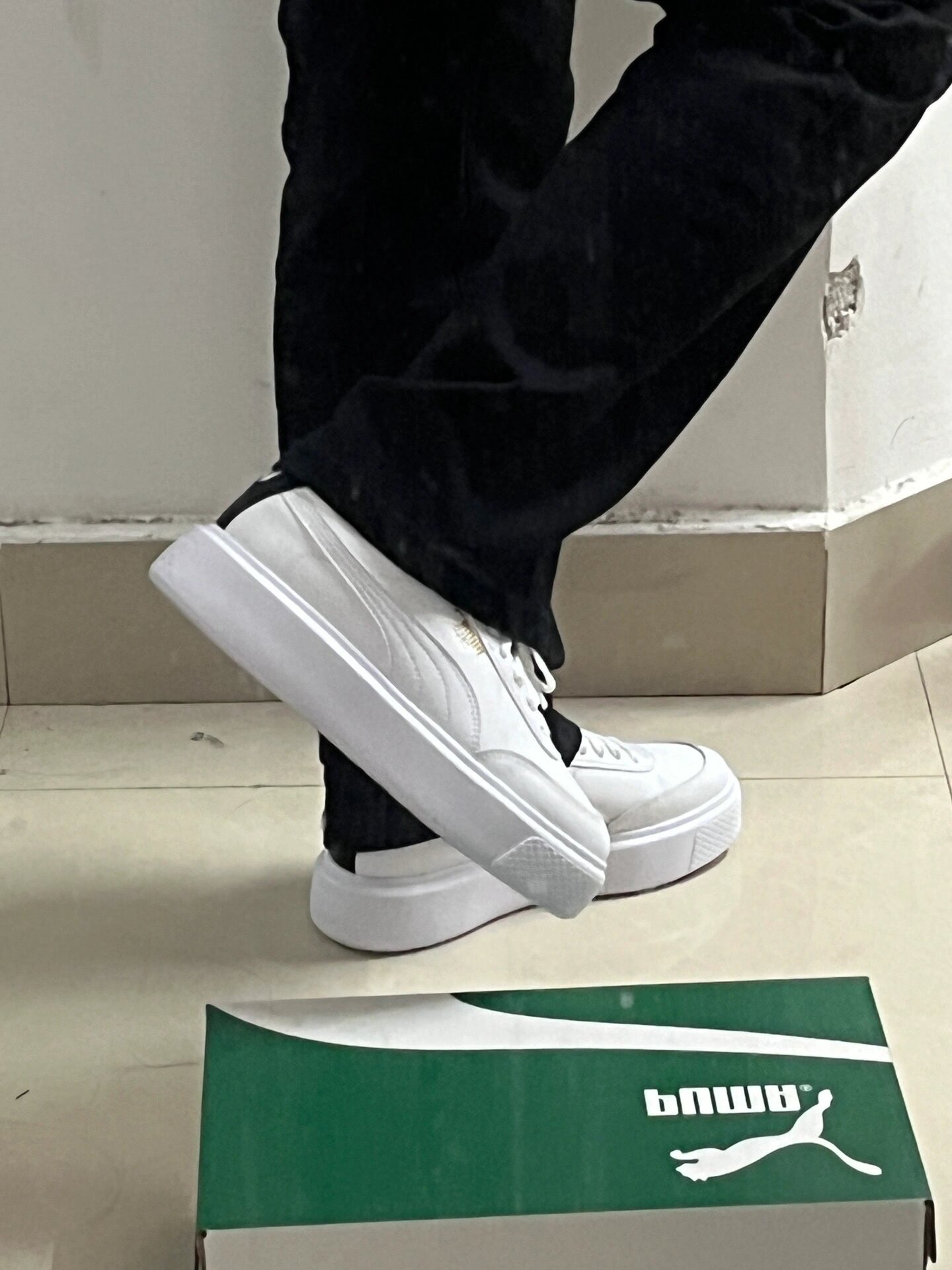 custom review-PUMA Oslo Maja Износостойкий и Легкий Низкий Топ Кроссовки для скейтбординга Женские Белые