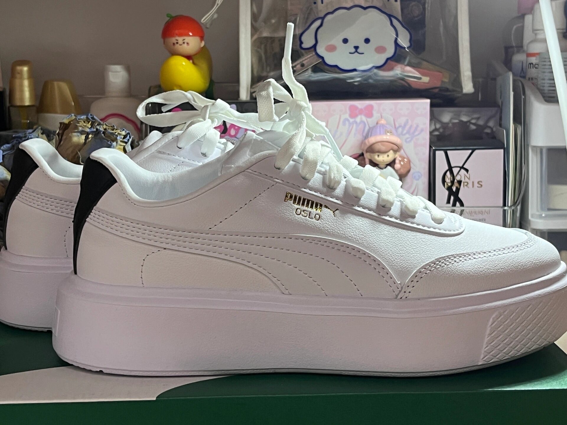 custom review-PUMA Oslo Maja Износостойкий и Легкий Низкий Топ Кроссовки для скейтбординга Женские Белые