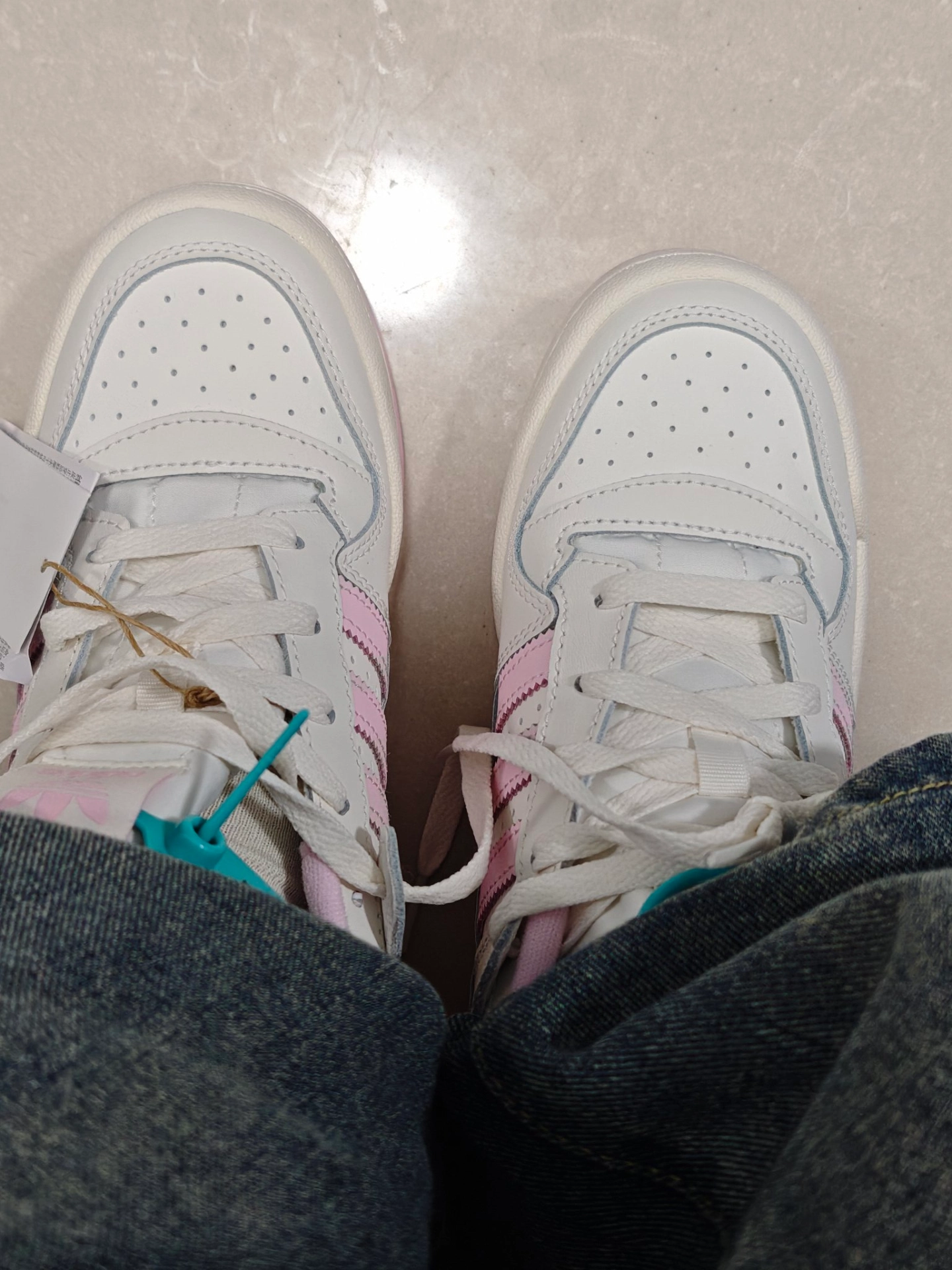 custom review-Adidas Originals FORUM Амортизация Низкие Кроссовки для скейтбординга Женские Белые Розовые