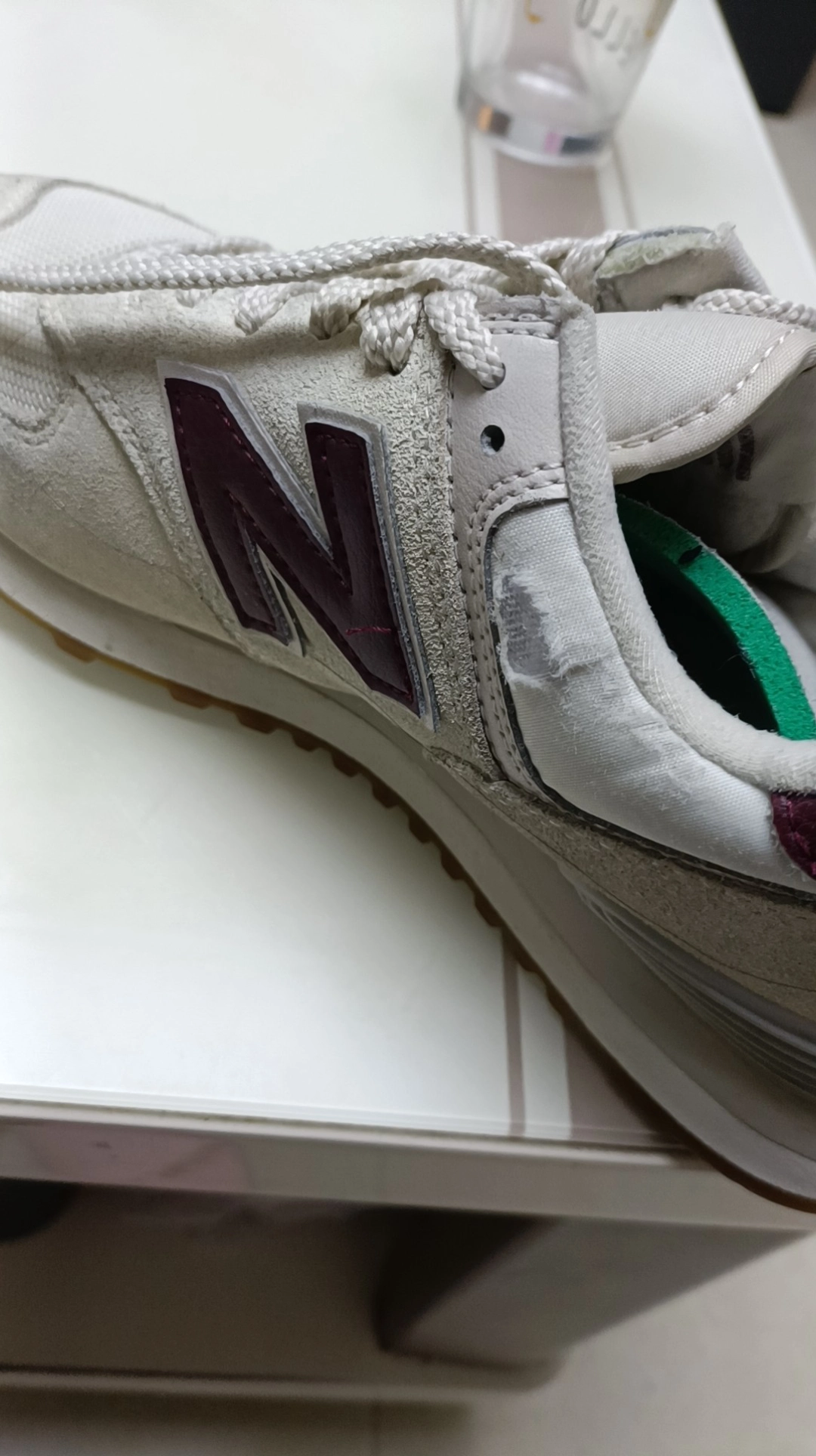 custom review-New Balance NB 574 Low Топ Беговые кроссовки Женские Экрю