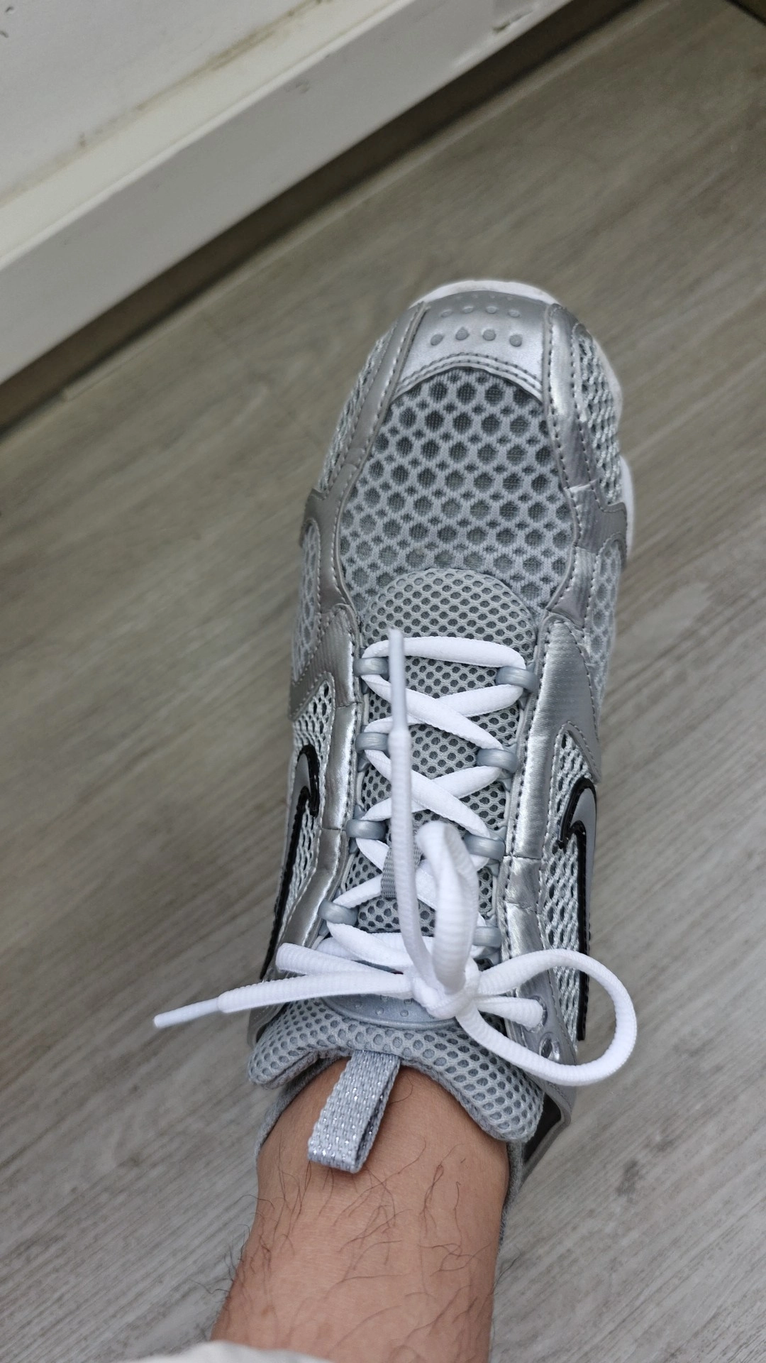 custom review-Nike Zoom Spiridon Caged 2 'Metallic Silver'