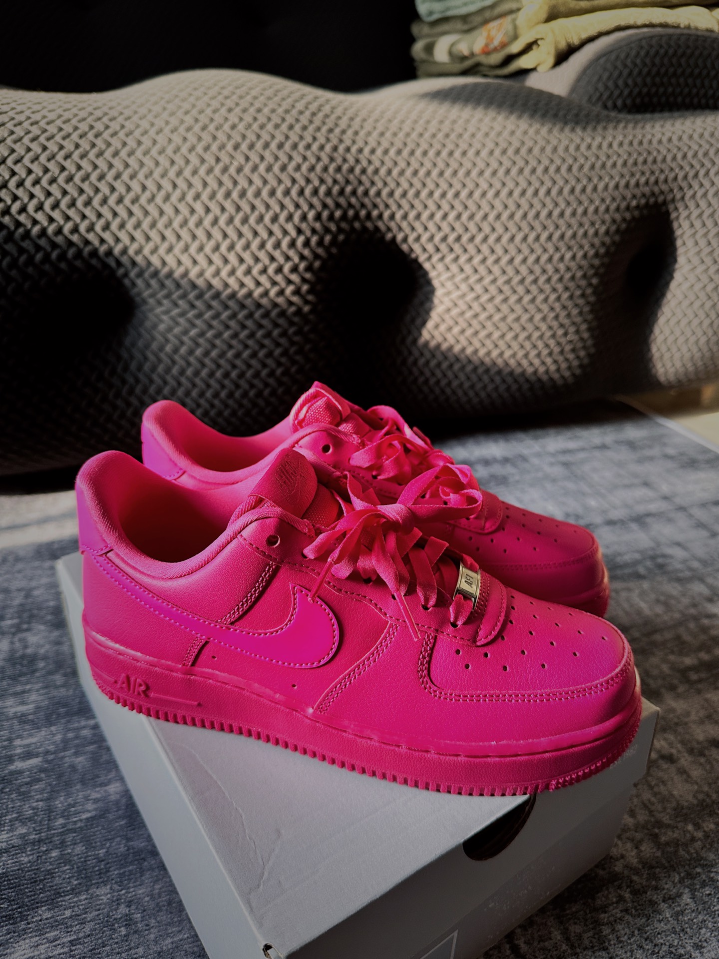 custom review-Nike Air FORCE 1 'Fireberry' Low Топ Скейтборд Кроссовки Женские Розовые