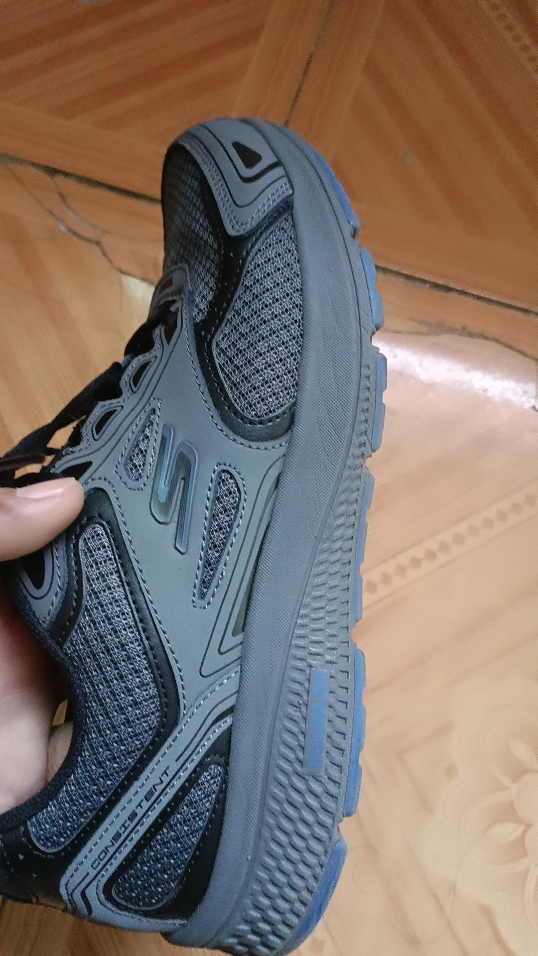 custom review-Skechers Go Run Consistent Low Топ Беговые кроссовки Мужской Серый Синий