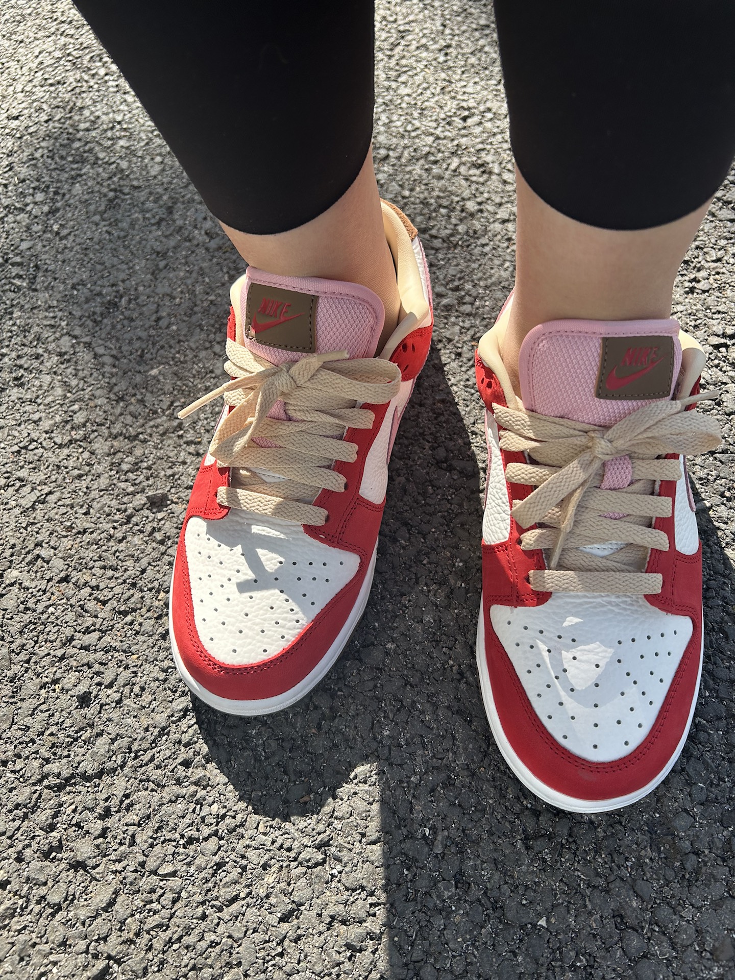 custom review-Nike Dunk Slip-Resistant Abrasion-Resistant Low Top Скейтборд Кроссовки Женские Бежевый Красный Розовый