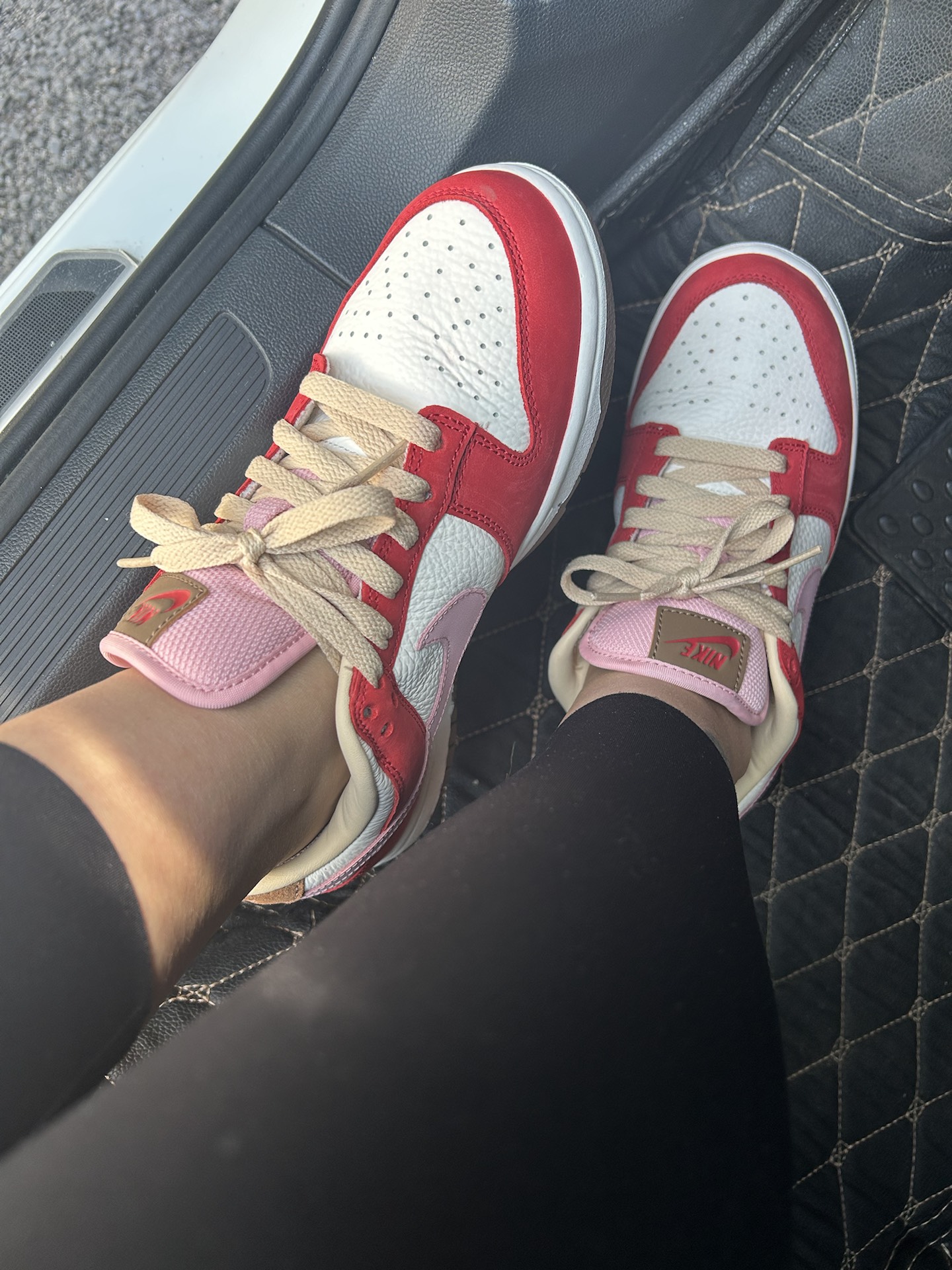 custom review-Nike Dunk Slip-Resistant Abrasion-Resistant Low Top Скейтборд Кроссовки Женские Бежевый Красный Розовый