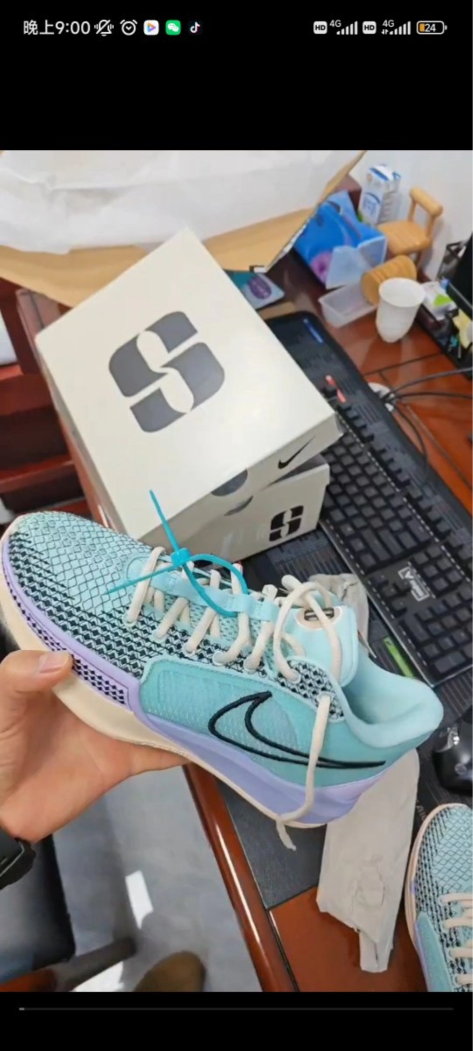 custom review-Nike Sabrina 1 Basketball Shoes Women's Low Top Silver Green