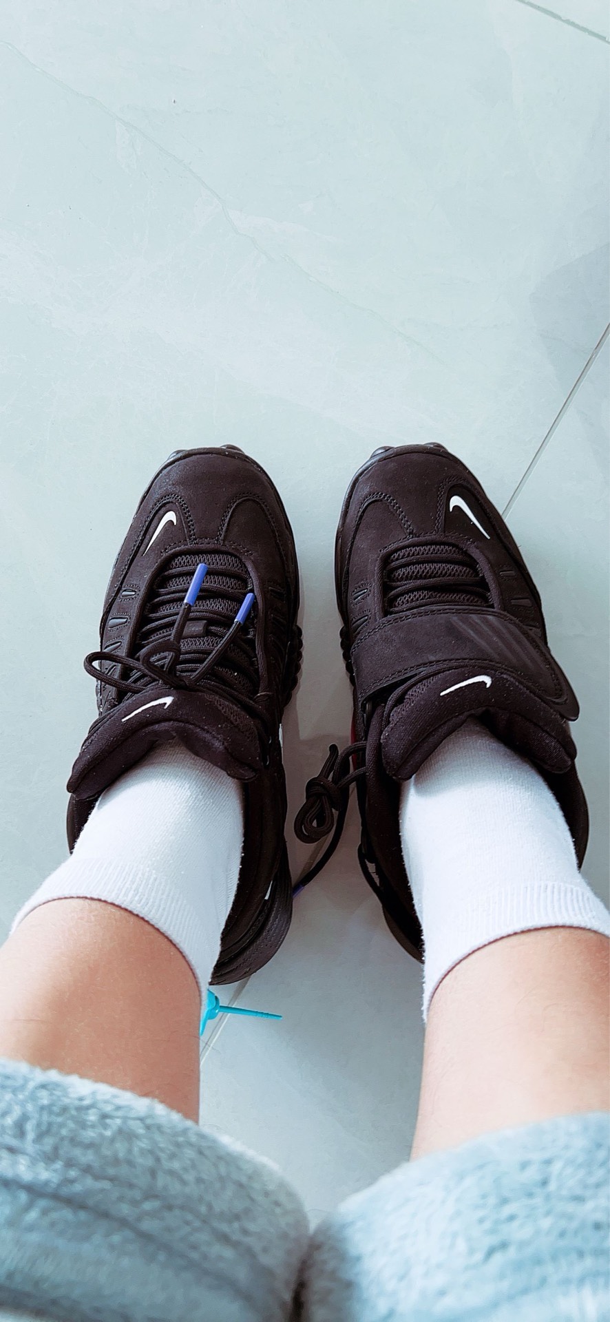 custom review-AMBUSH x Nike Air Adjust Force SP 'Черный' MID Топ Винтажные баскетбольные кроссовки Унисекс Черный Фиолетовый