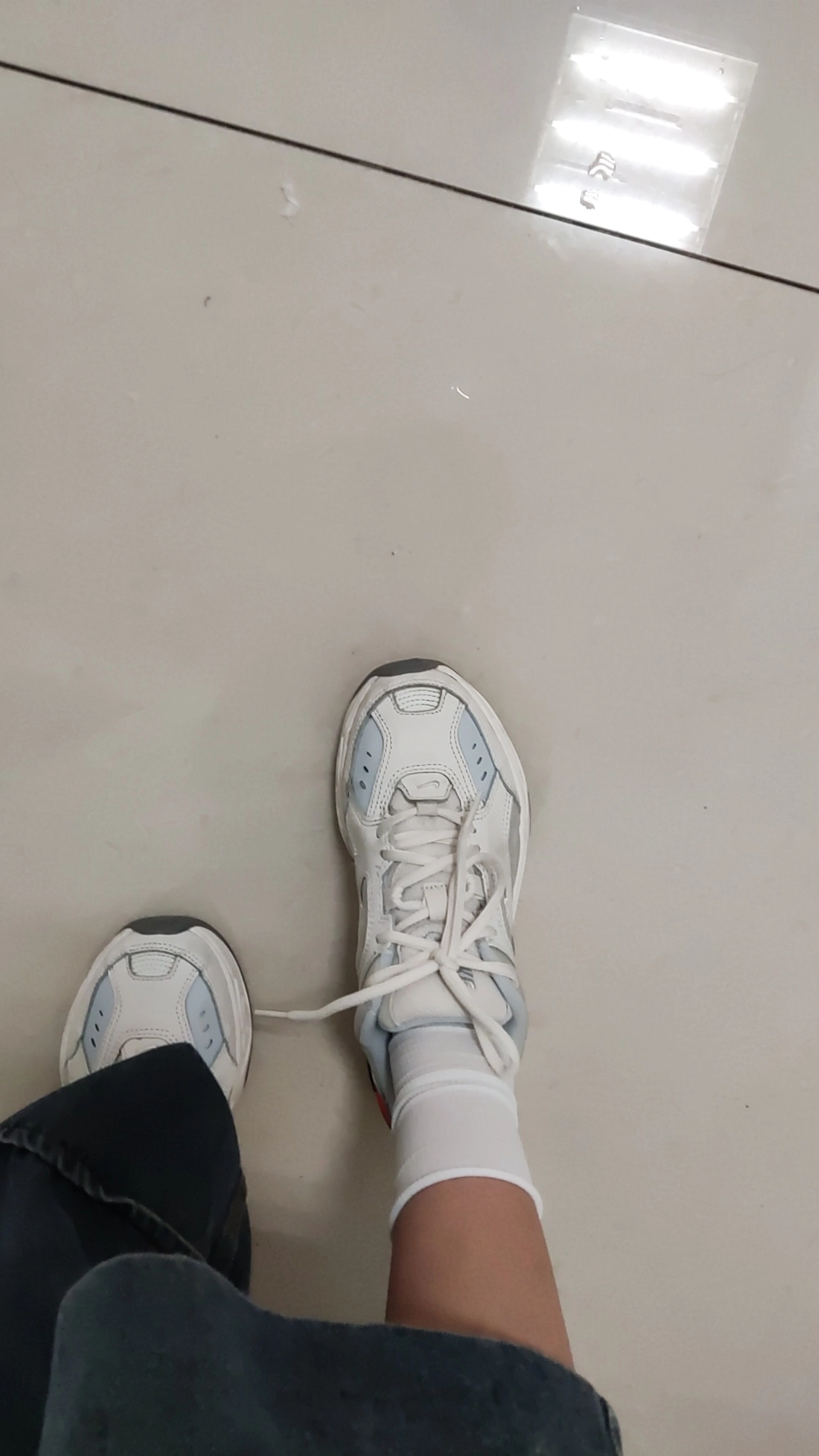 custom review-Nike M2K Tekno Low Топ Толстоподошвенные кроссовки Женские Белые Апельсиновые