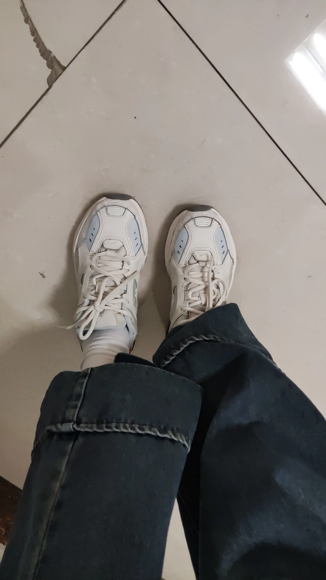 custom review-Nike M2K Tekno Low Топ Толстоподошвенные кроссовки Женские Белые Апельсиновые