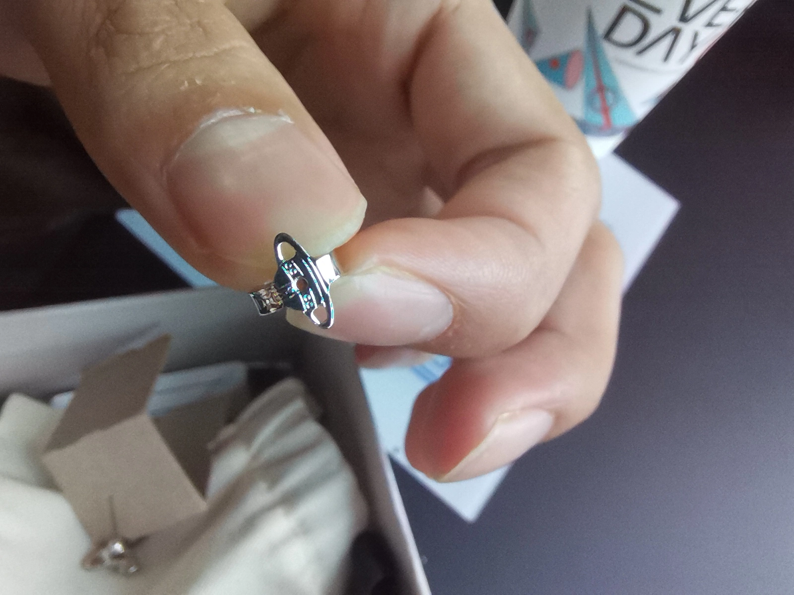 custom review-Серьги-гвоздики Vivienne Westwood Crystal Unisex Silver