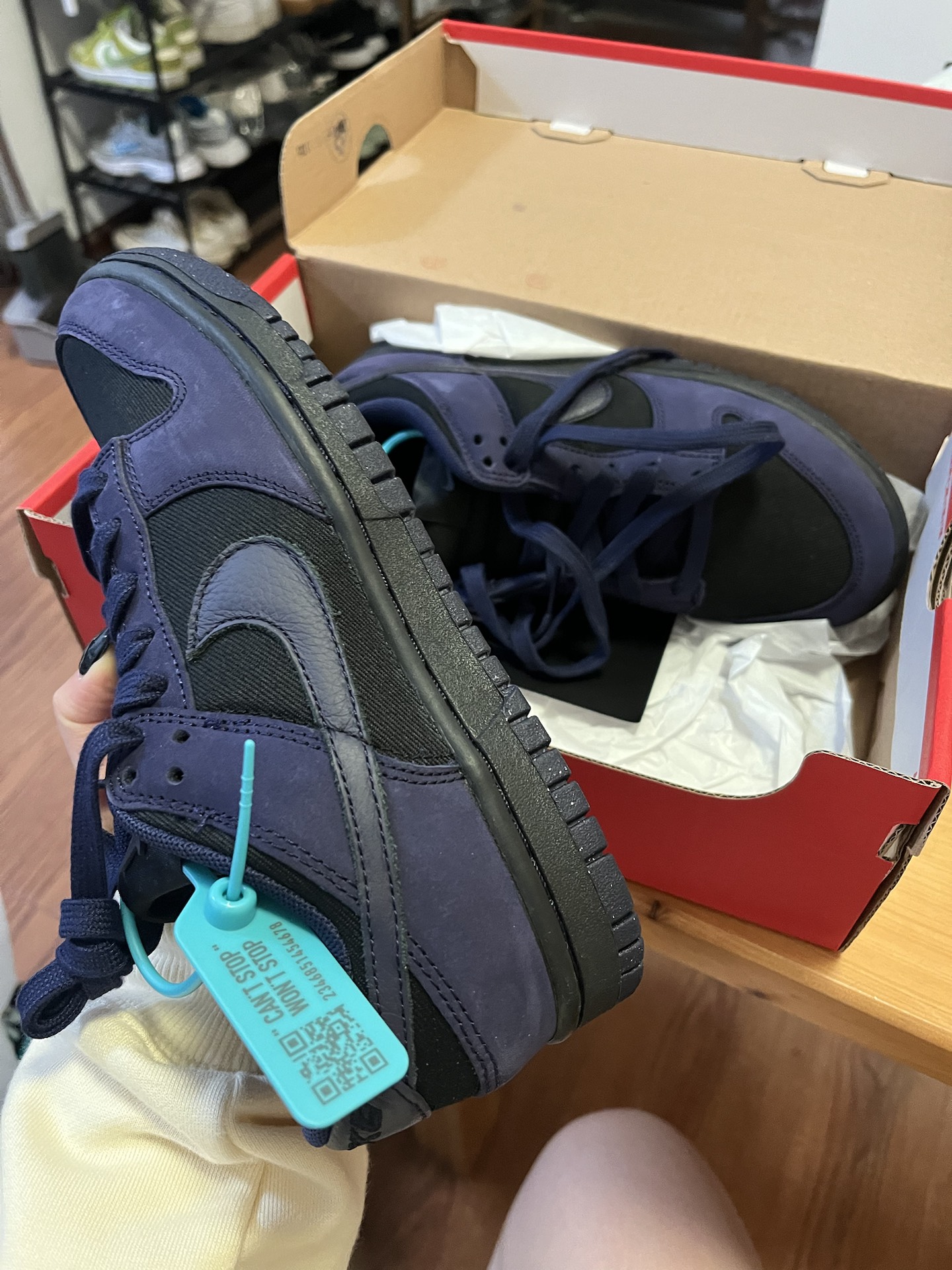 custom review-Nike Dunk LX NBHD 'Фиолетовый Чернила' Низкие Кроссовки для скейтбординга Женские Синий Черный