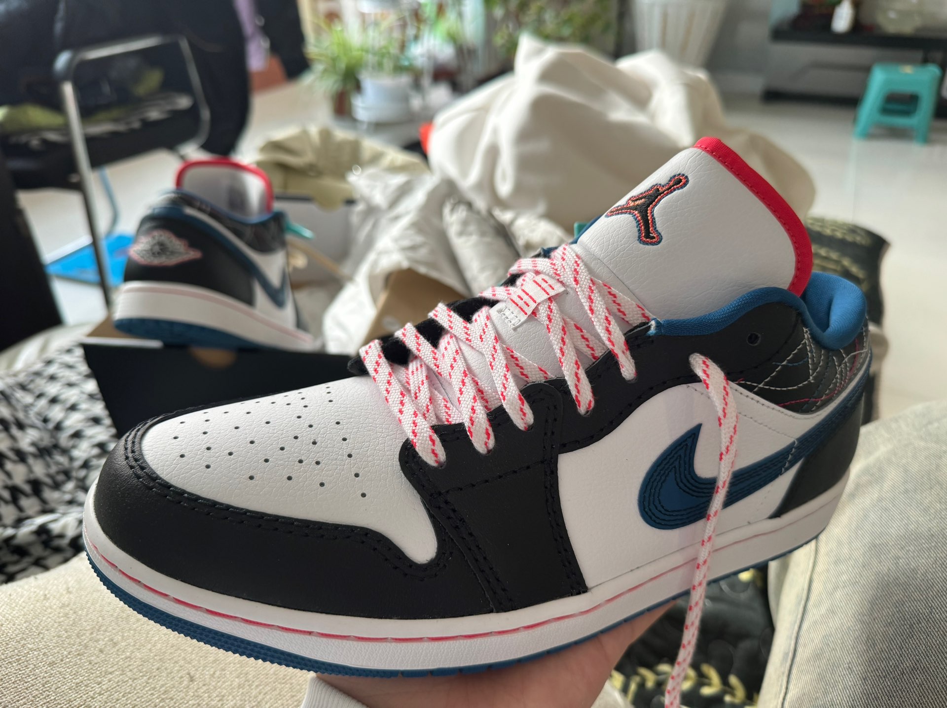custom review-Air Jordan 1 Low SE "Industrial Blue Sashiko"