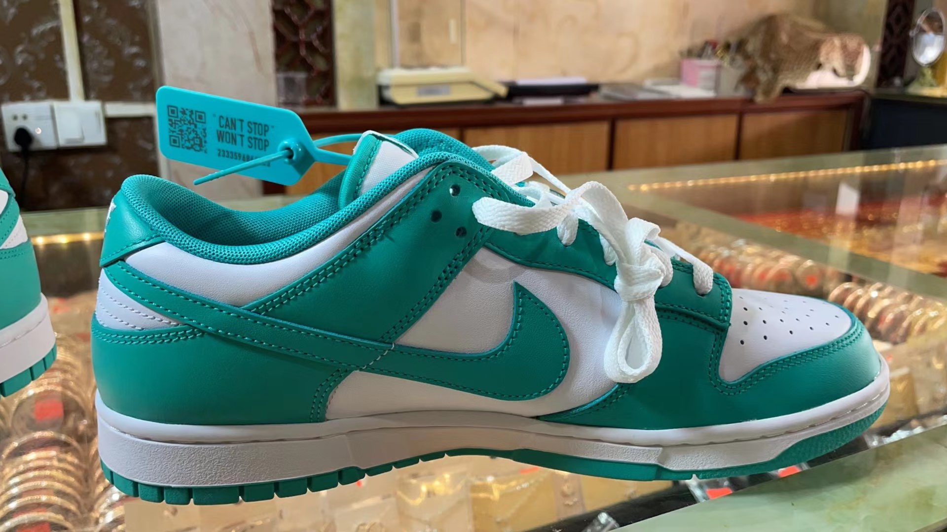 custom review-Nike Dunk 'Прозрачный Нефритовый' Низкие Кроссовки для скейтбординга Мужские Белые Зеленые