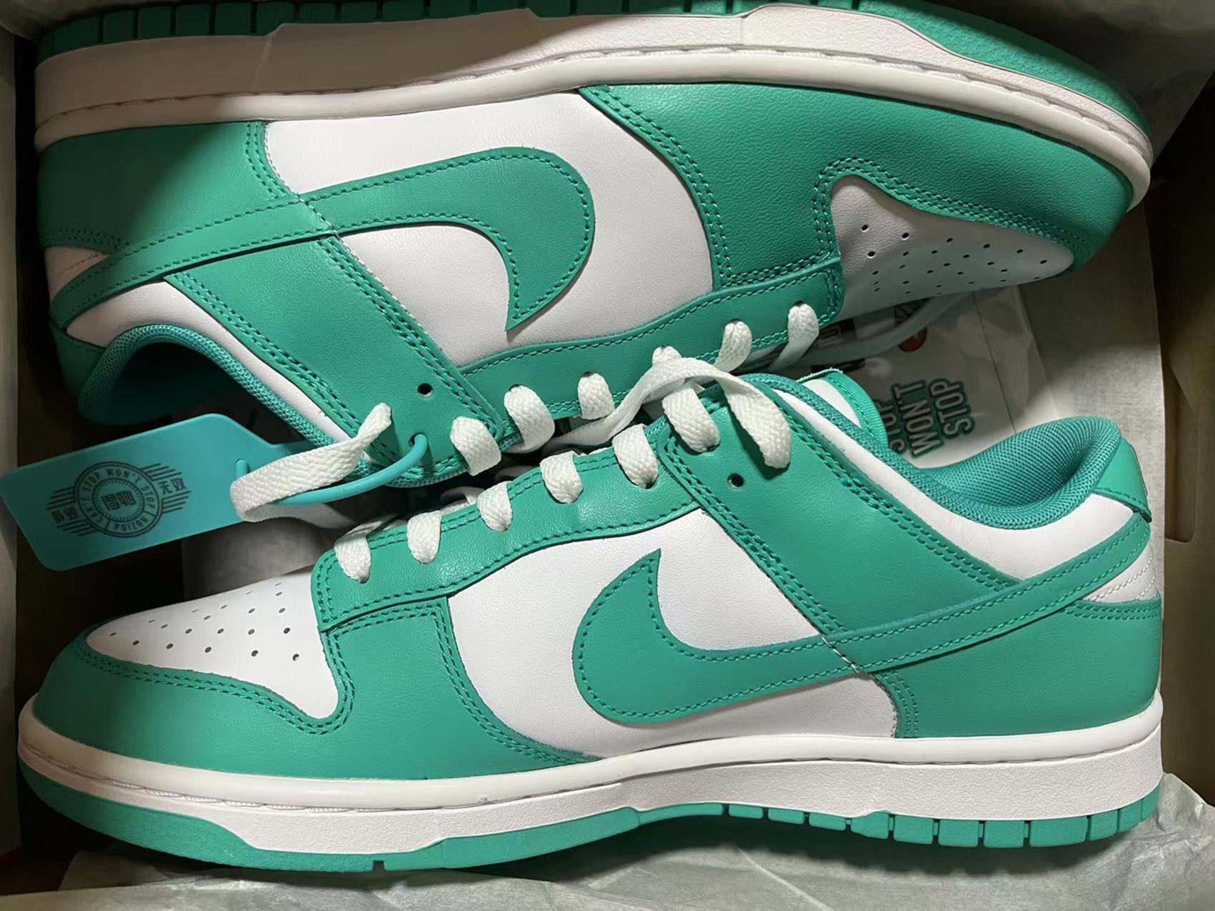 custom review-Nike Dunk 'Прозрачный Нефритовый' Низкие Кроссовки для скейтбординга Мужские Белые Зеленые