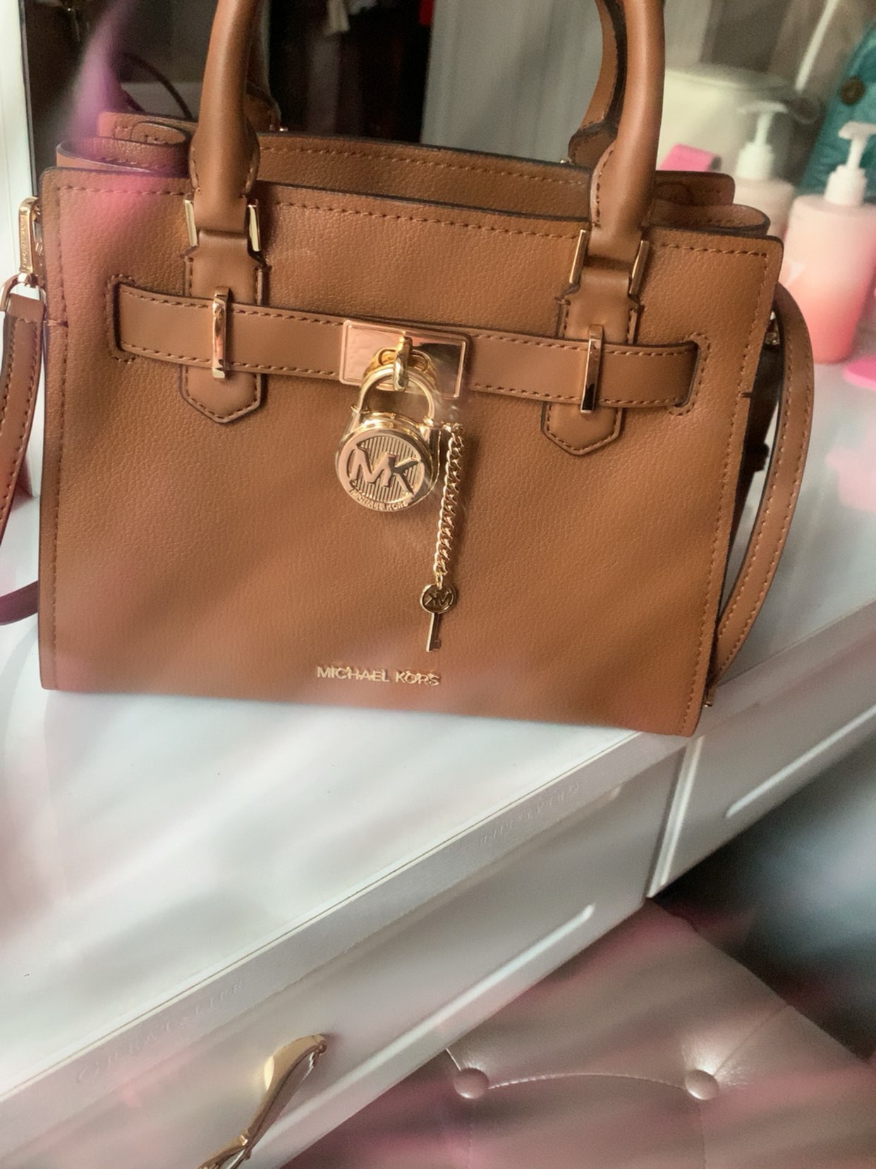 custom review-MICHAEL KORS Сумка через плечо из кожи женская коричневая