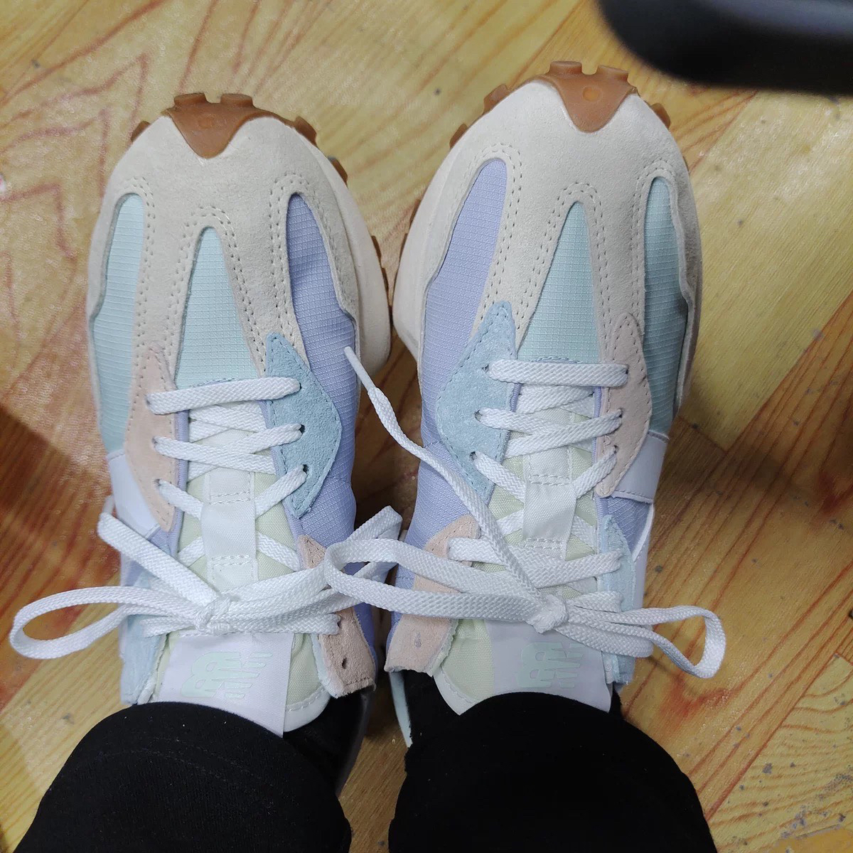 custom review-New Balance NB 327 Low Топ Повседневные Беговые Кроссовки Женские Синие Зеленые