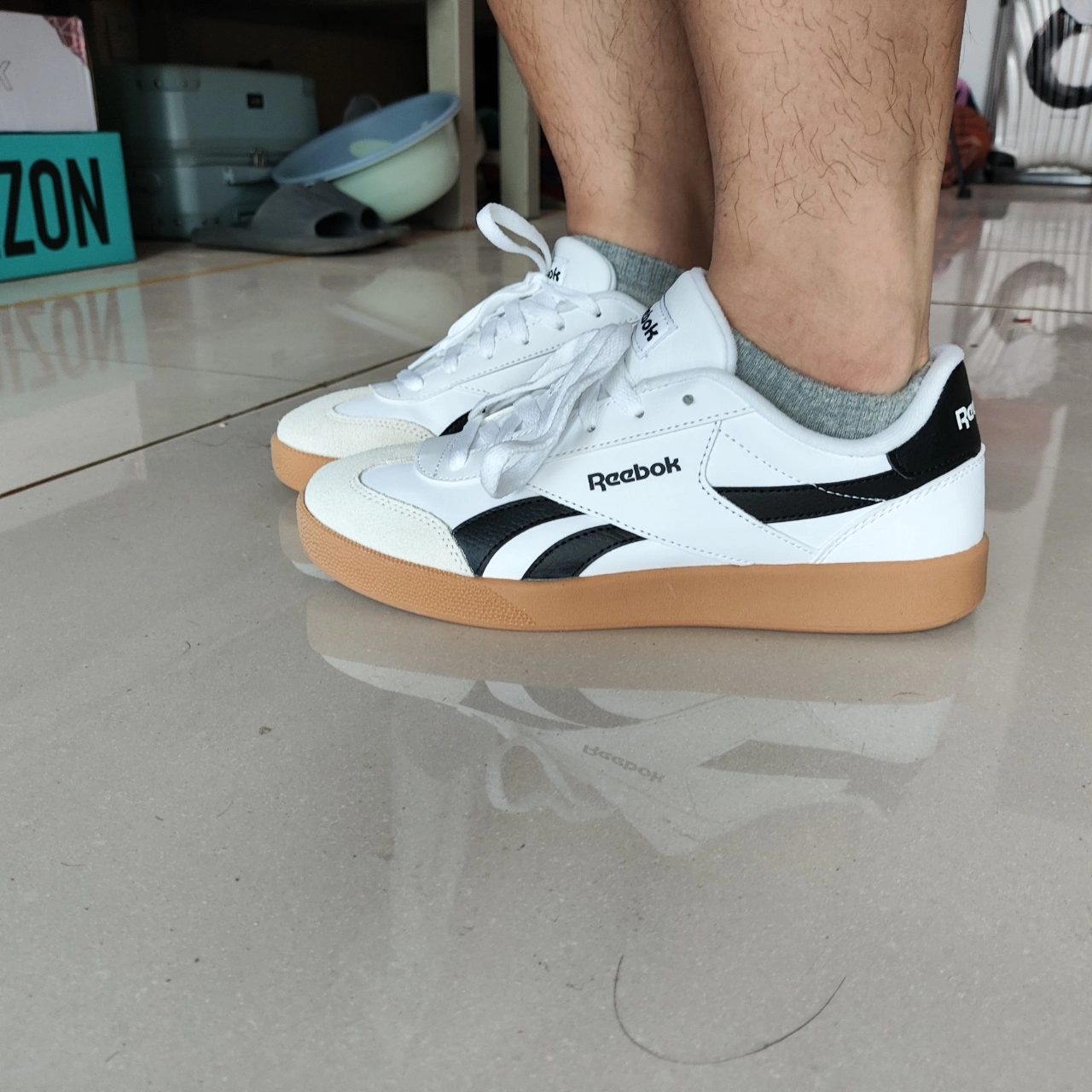 custom review-REEBOK Smash Edge S Устойчивые к истиранию низкие кроссовки для скейтбординга унисекс белые черные серые