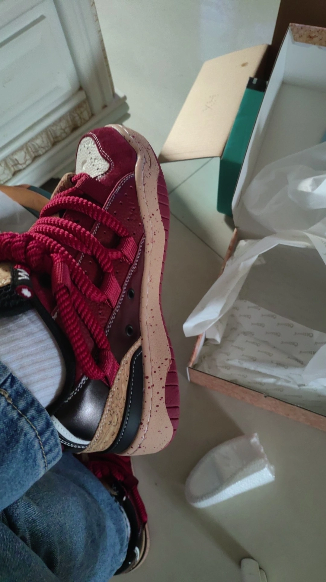 custom review-Cat Sofa Dreadlocks Series Противоскользящие устойчивые к истиранию низкие топовые скейтборд-кроссовки унисекс бордовый