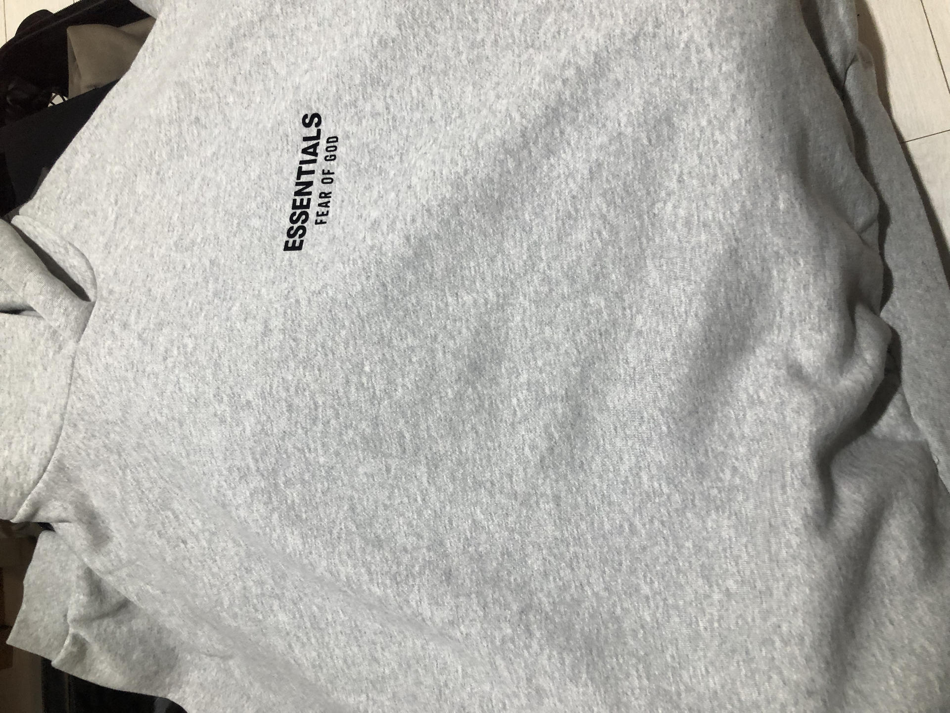 custom review-Fear Of God Essentials Raised logo Hoodie