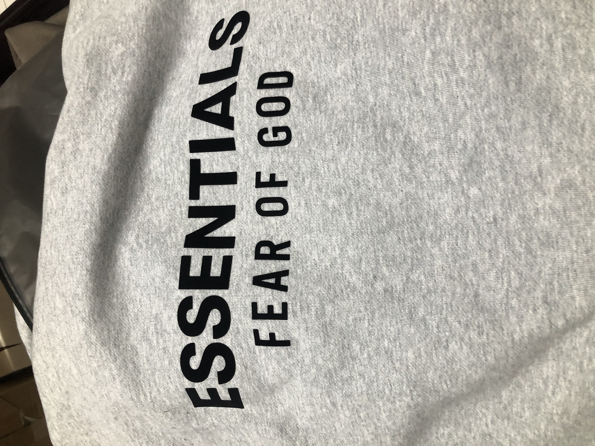 custom review-Fear Of God Essentials Raised logo Hoodie