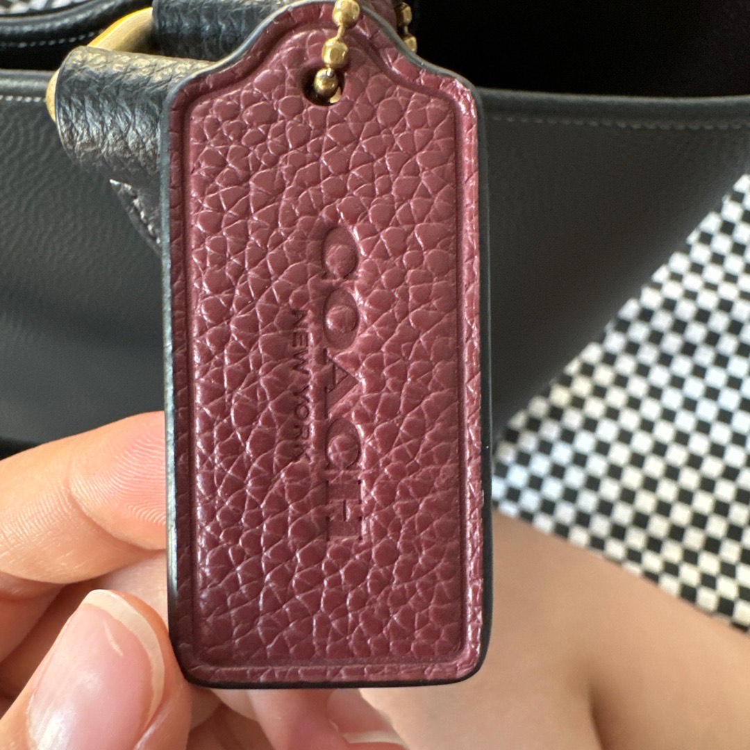 custom review-COACH Day Кожа Комбинированная Сумка Тоут Сумка Сумка для покупок Сумка на плечо Большая Женская Черная