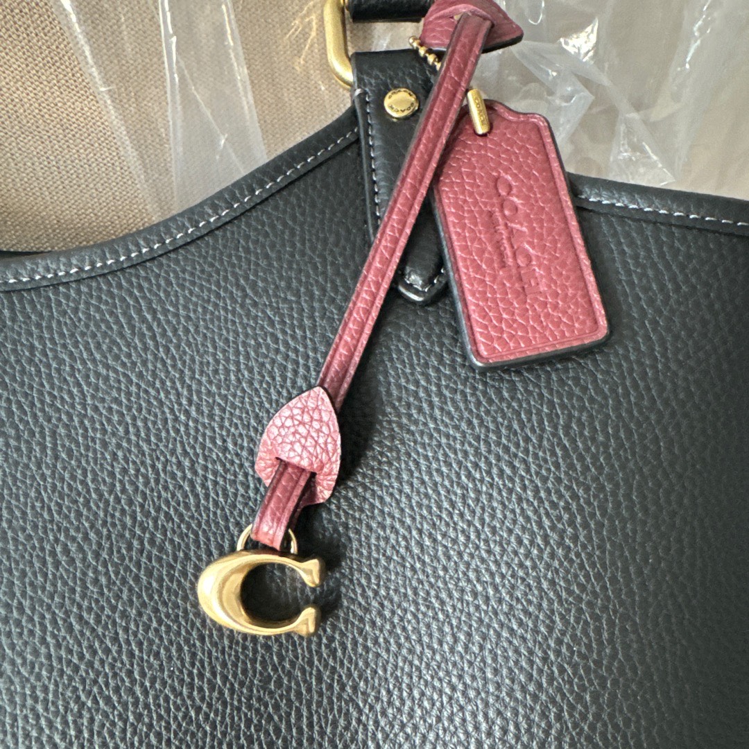 custom review-COACH Day Кожа Комбинированная Сумка Тоут Сумка Сумка для покупок Сумка на плечо Большая Женская Черная