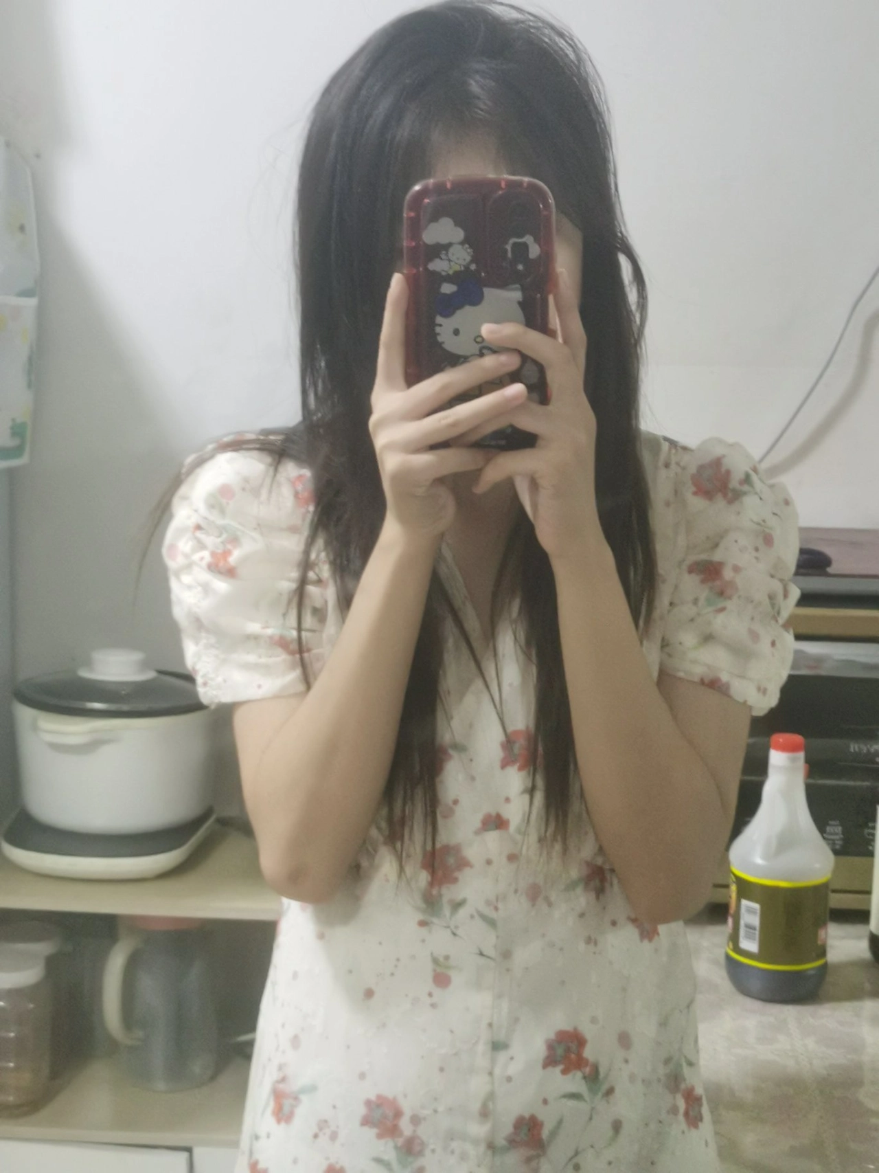 custom review-PAVLISOVA Короткое платье с короткими рукавами женский с узором "Branching Бегония"