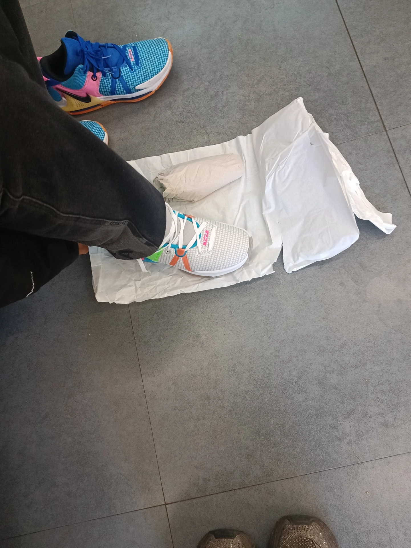 custom review-Nike Lebron 7 Witness 7 EP Shock Absorbers Slip-Resistant Abrasion-Resistant MID Баскетбольные кроссовки Мужские Серый Синий