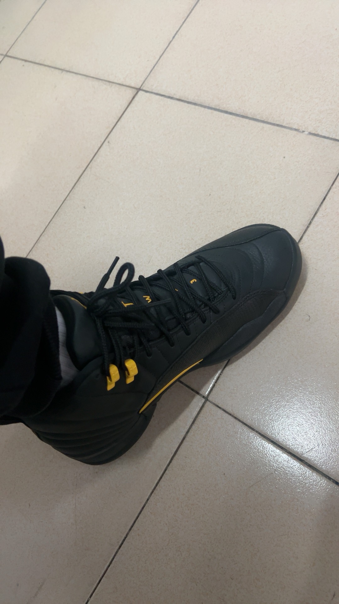 custom review-Jordan Air Jordan 12 Retro 'Черный Taxi' Высокий Топ Винтажные Баскетбольные Кроссовки Мужские Черный Золото