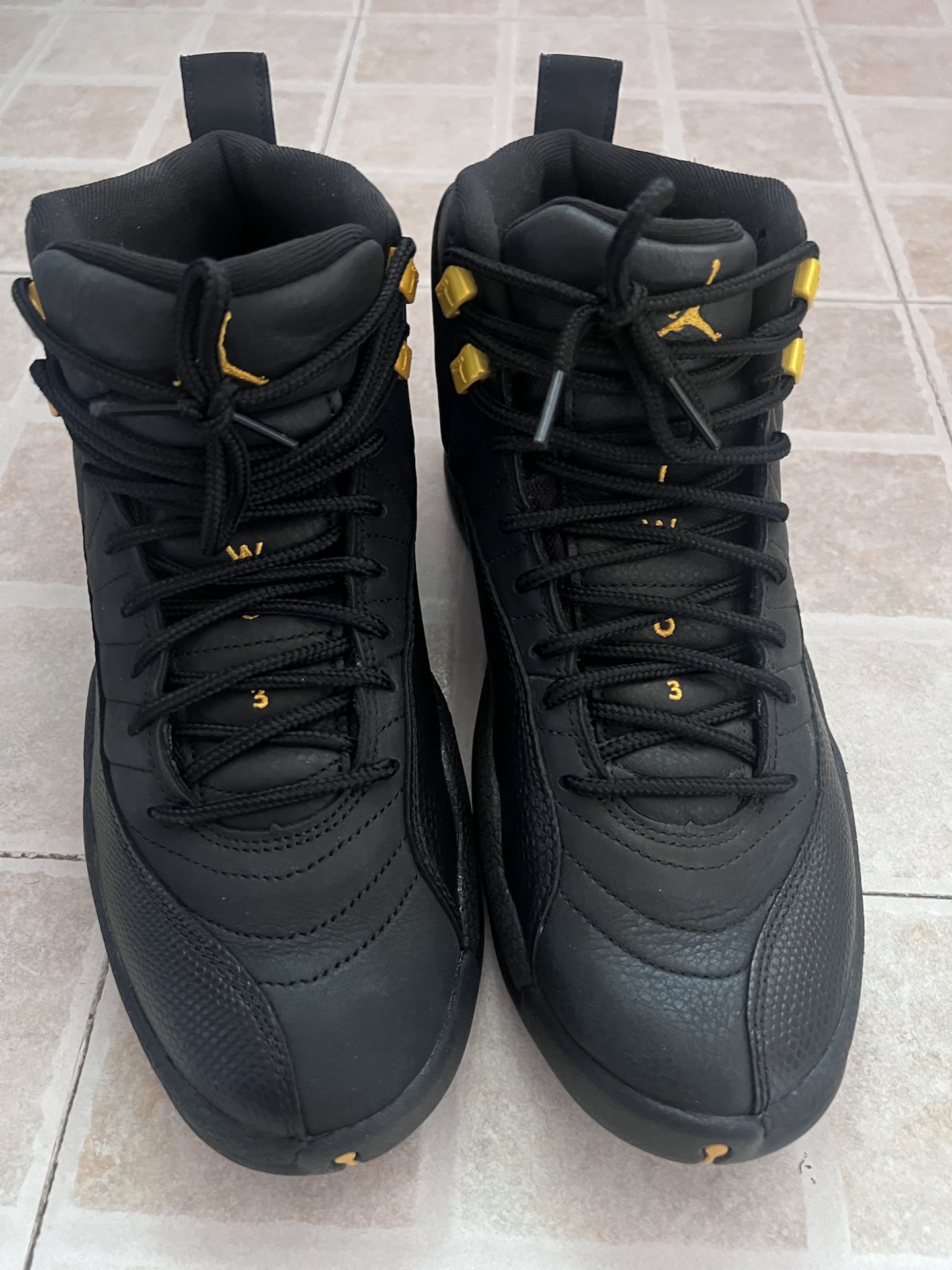custom review-Jordan Air Jordan 12 Retro 'Черный Taxi' Высокий Топ Винтажные Баскетбольные Кроссовки Мужские Черный Золото