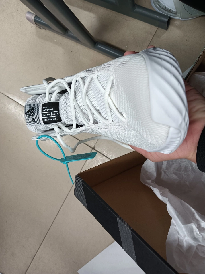 custom review-Adidas Pro Bounce 2018 Амортизаторы Slip-resistant MID Топ Баскетбольные кроссовки Мужской Экрю Азиатская Версия