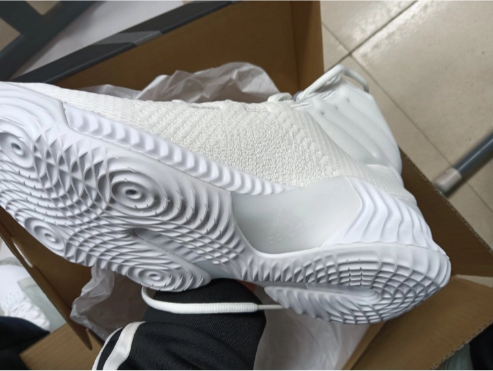 custom review-Adidas Pro Bounce 2018 Амортизаторы Slip-resistant MID Топ Баскетбольные кроссовки Мужской Экрю Азиатская Версия