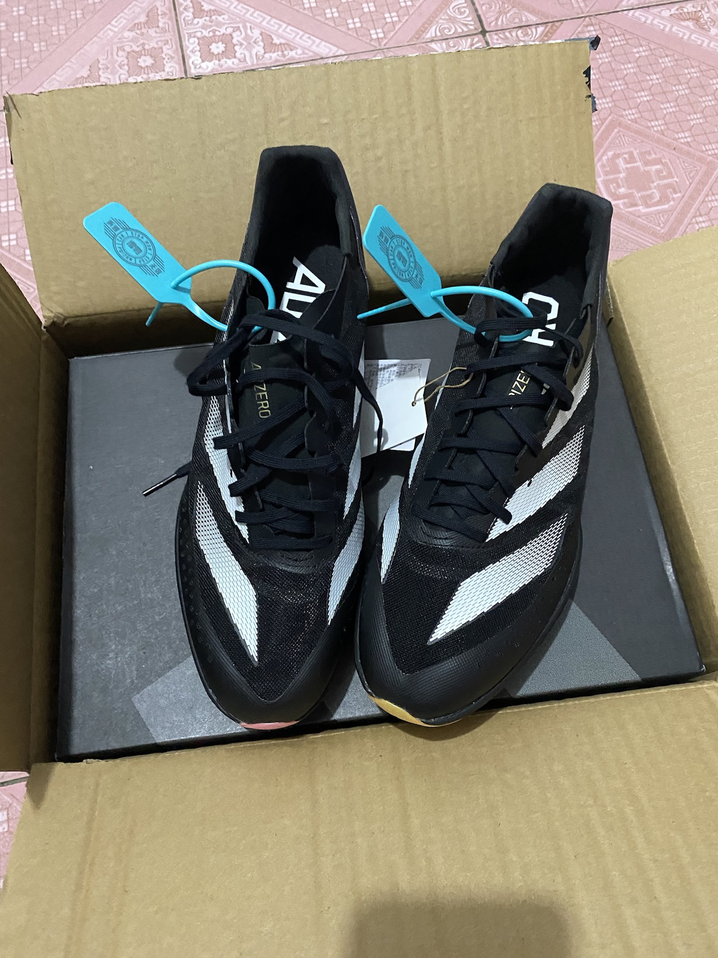 custom review-Adidas Adizero Prime Устойчивый к истиранию Низкий Топ Спринт Беговые Кроссовки Мужские Черный Белый