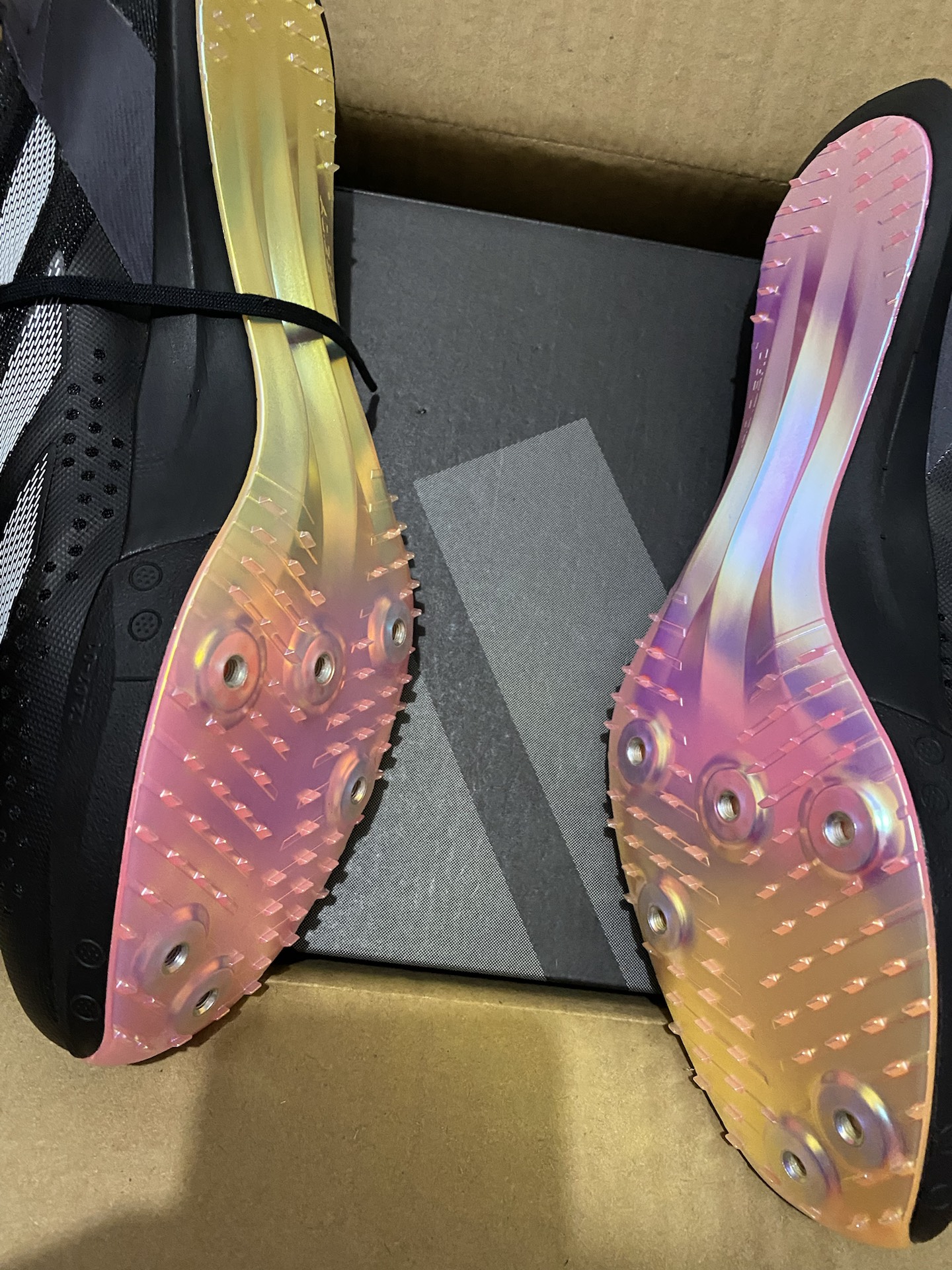 custom review-Adidas Adizero Prime Устойчивый к истиранию Низкий Топ Спринт Беговые Кроссовки Мужские Черный Белый