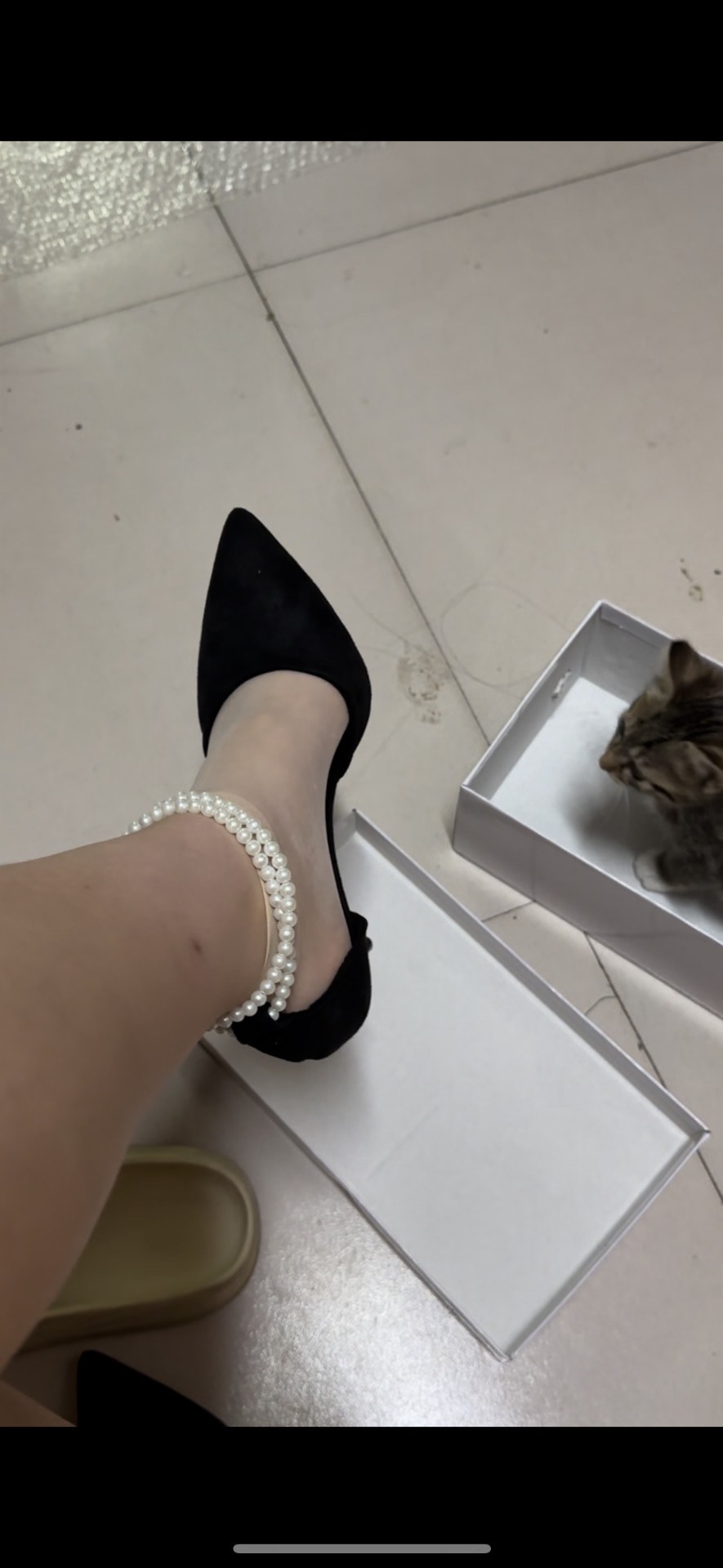 custom review-LUNNIFEIYA PU (полиуретан) Узкий каблук Высокие каблуки Женские Черный