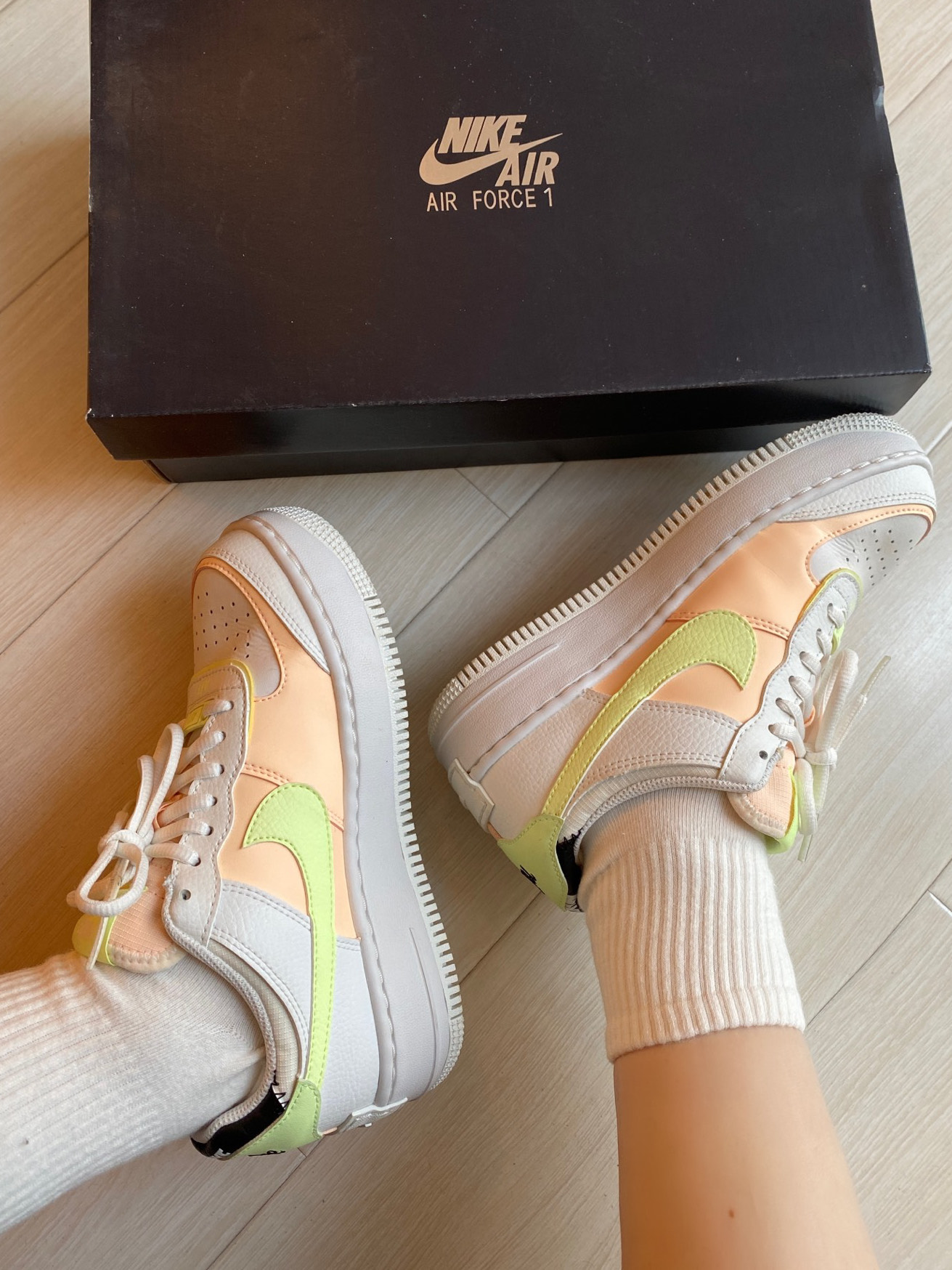 nike air force这双冰淇淋🍦色奶乎乎的!好喜欢!