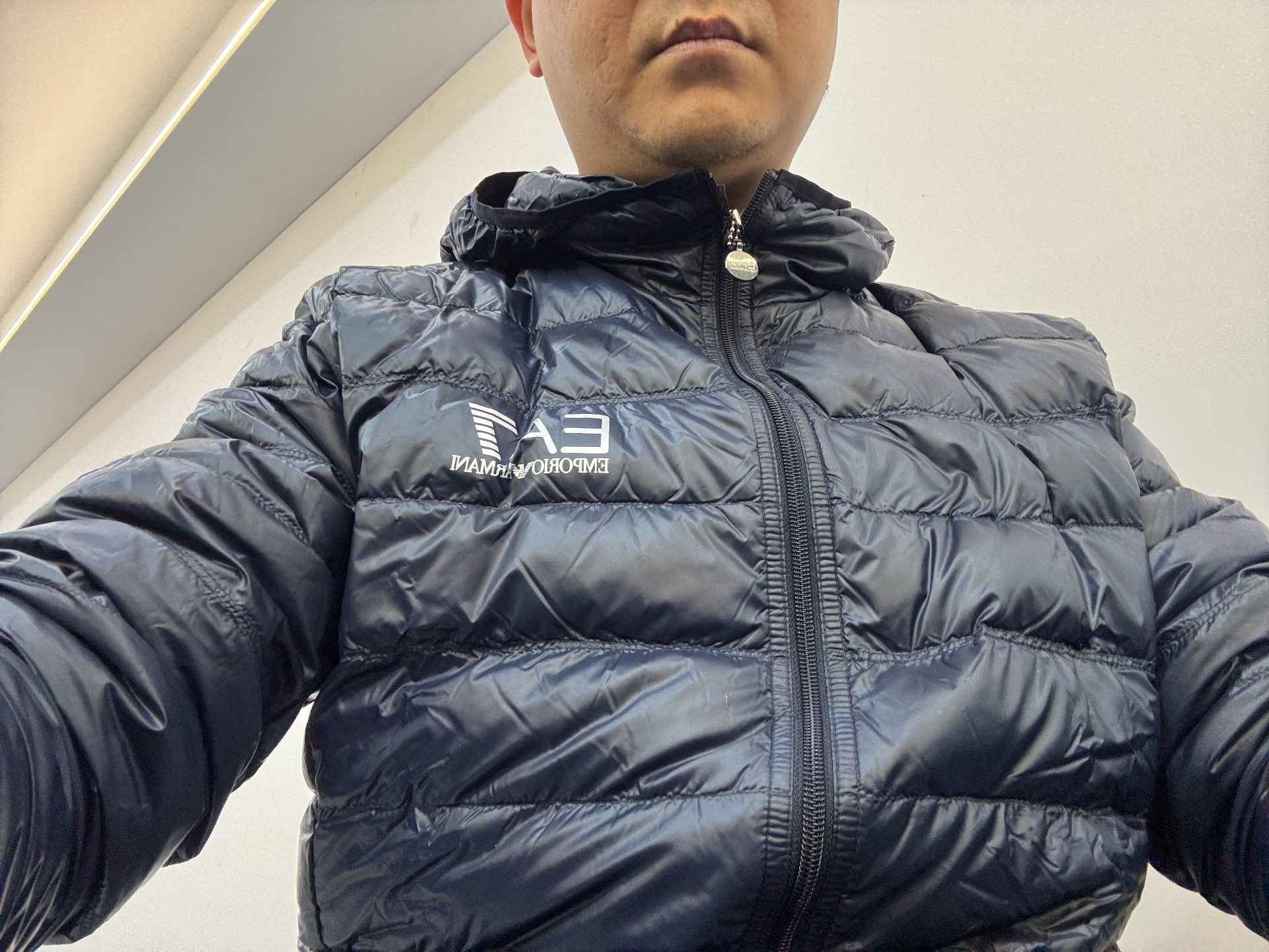 custom review-EMPORIO ARMANI EA7 Пуховик Зимний Мужской Темно-синий