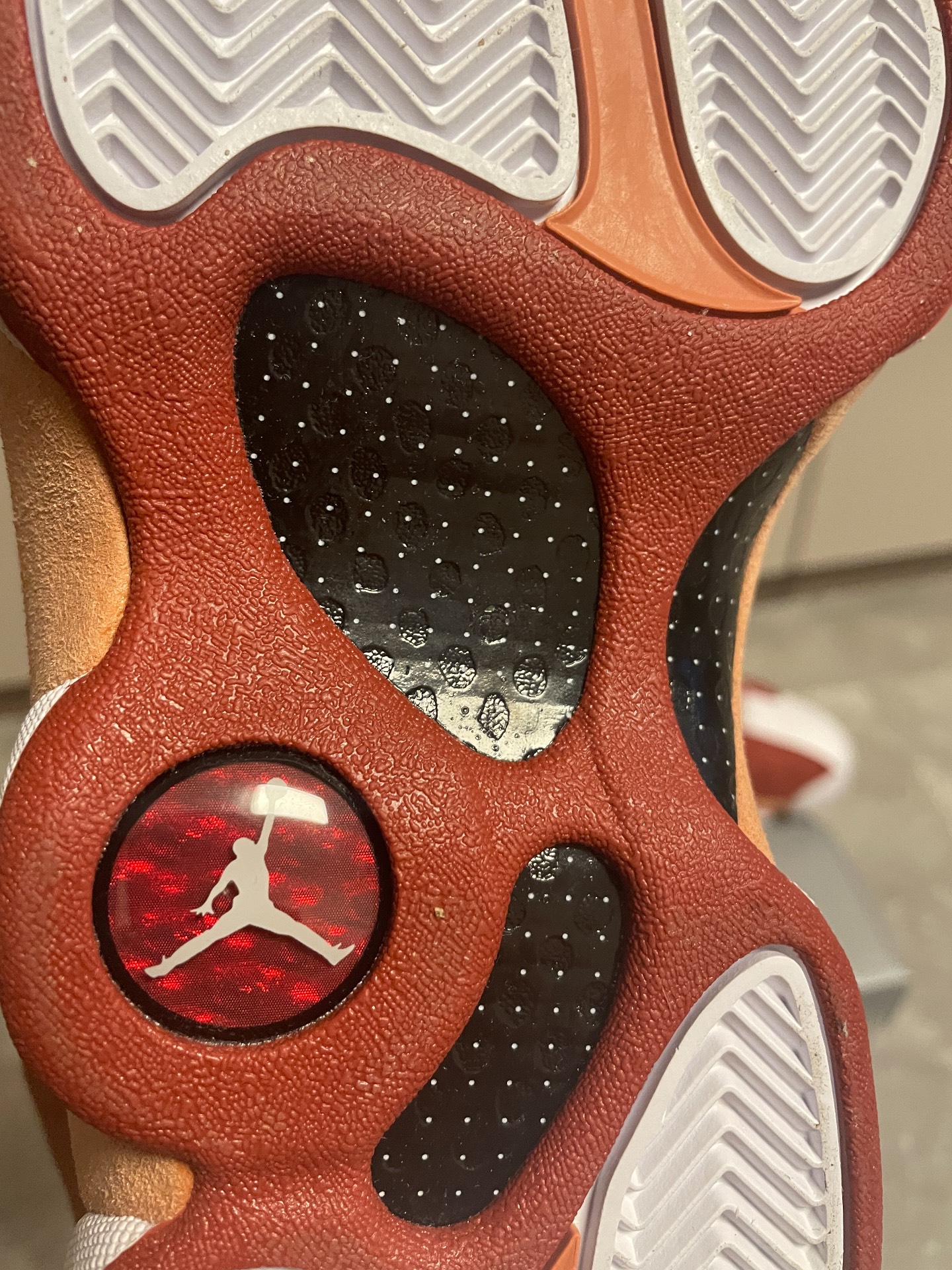 custom review-Jordan Air Jordan 13 'Dune Красный' MID Топ Винтажные баскетбольные кроссовки Мужской Оранжево-белый