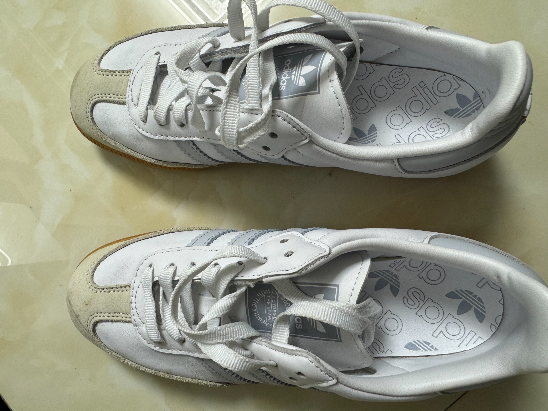 custom review-Adidas Samba OG White Halo Blue Gum Women's