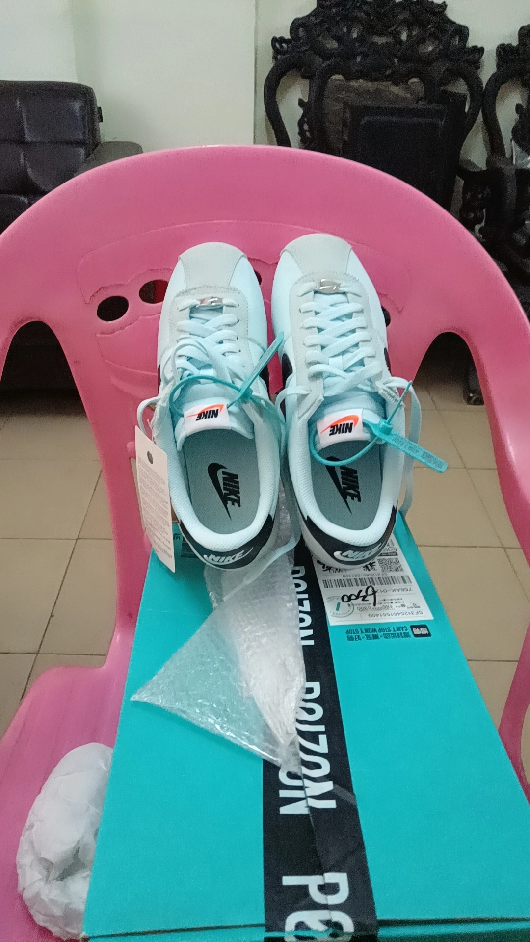 custom review-Nike Cortez Low Топ Повседневный Городской Коммутер Беговые кроссовки Женские Синий Черный